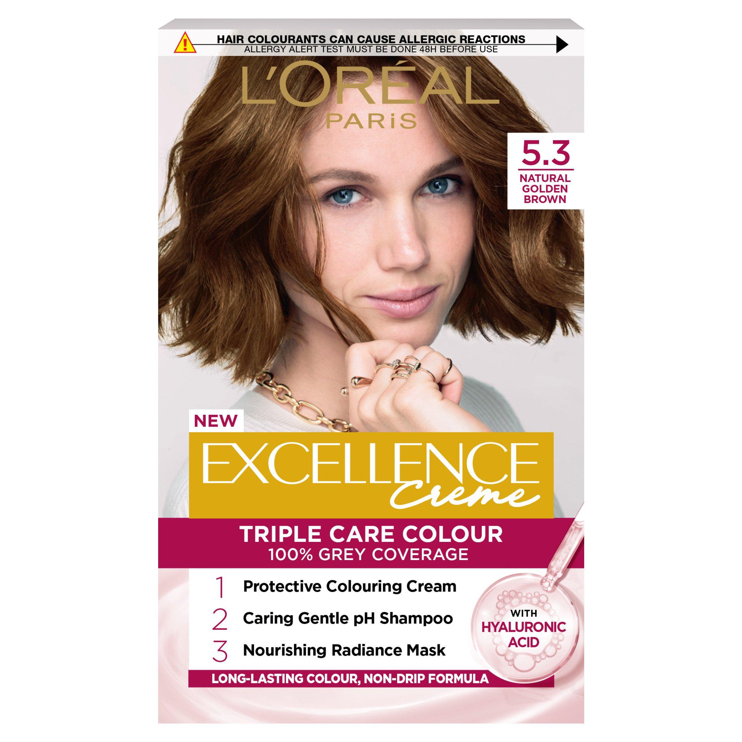 L'Oreal Excellence Creme 5.3 Golden Brown Permanent Hair Dye