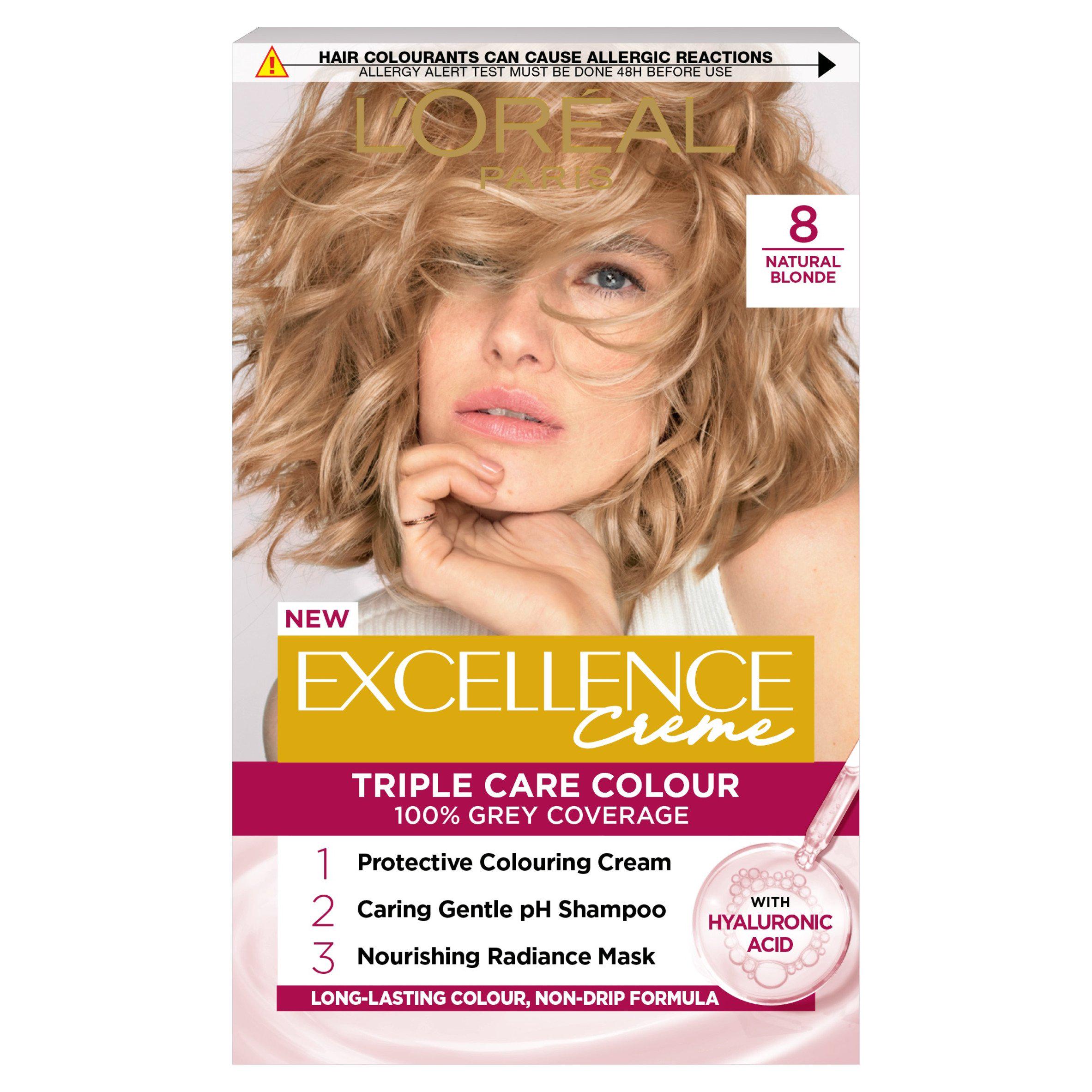 L'Oreal Excellence Crème Permanent Hair Colour Natural Blonde 8