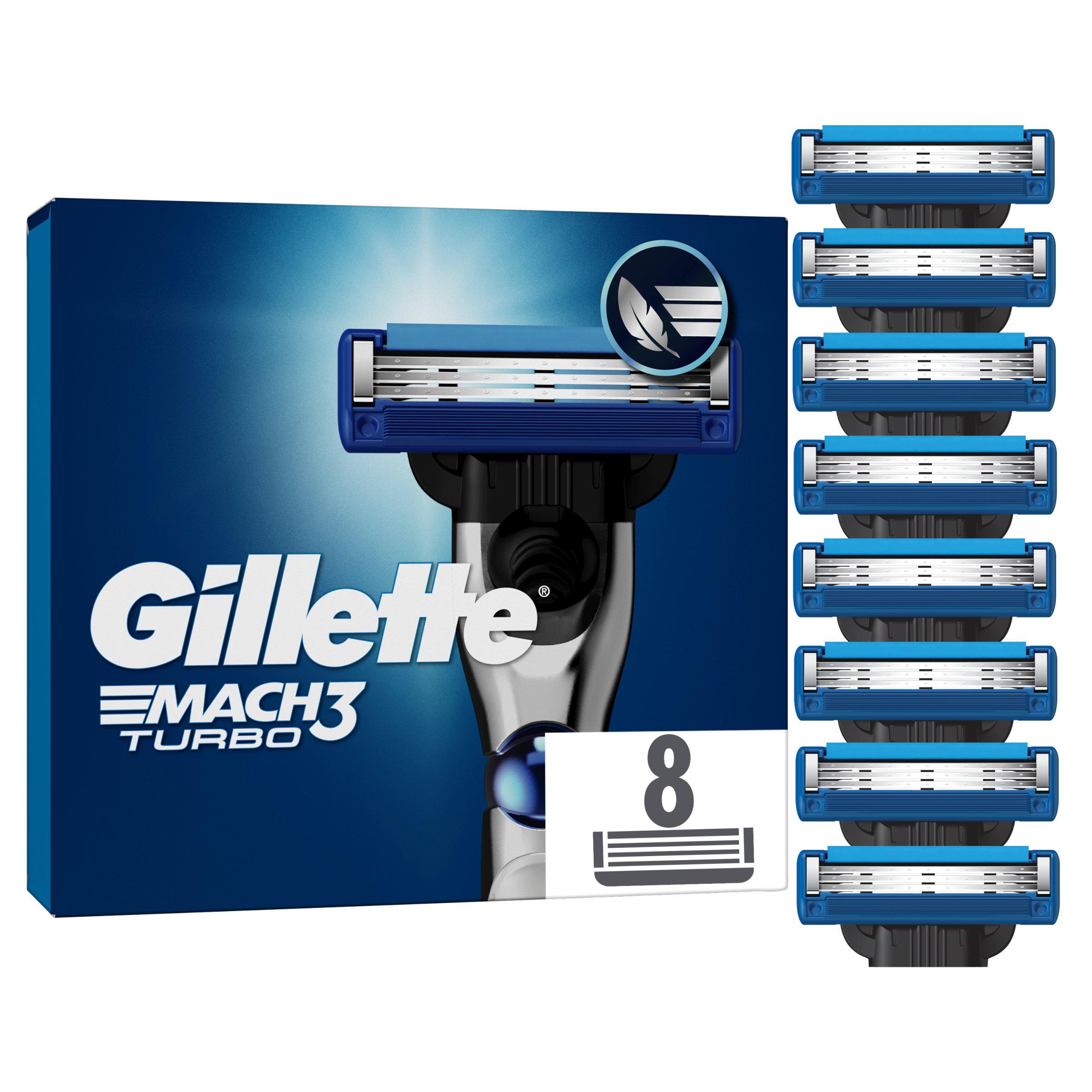 Gillette Mach 3 Turbo Razor Blades x8