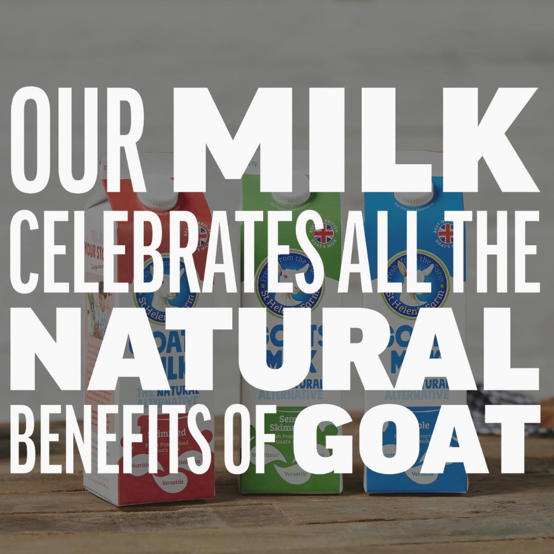 St Helen's Farm Semi Skimmed Goats Milk 1L thumbnail 4