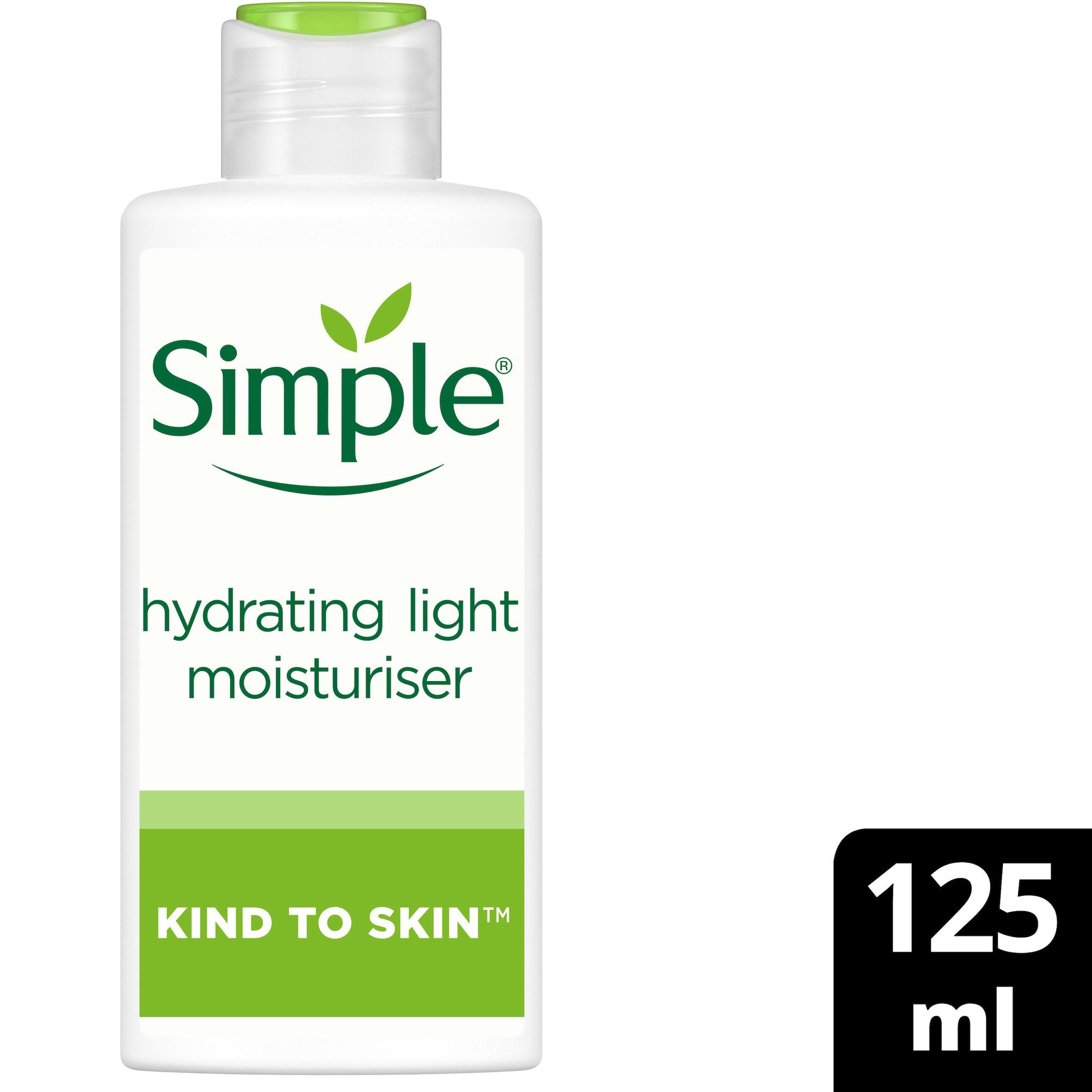Simple Kind to Skin Hydrating Light Face Moisturiser for Dry or Sensitive Skin 125ml
