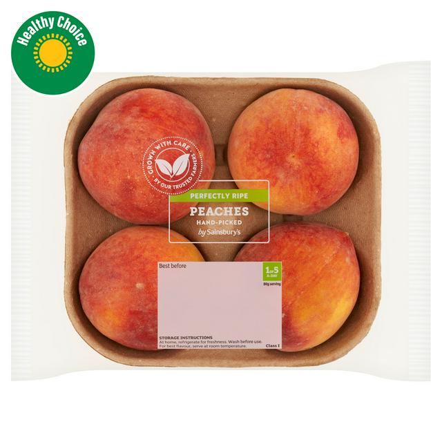 Sainsbury's Peaches, Ripe & Ready x4