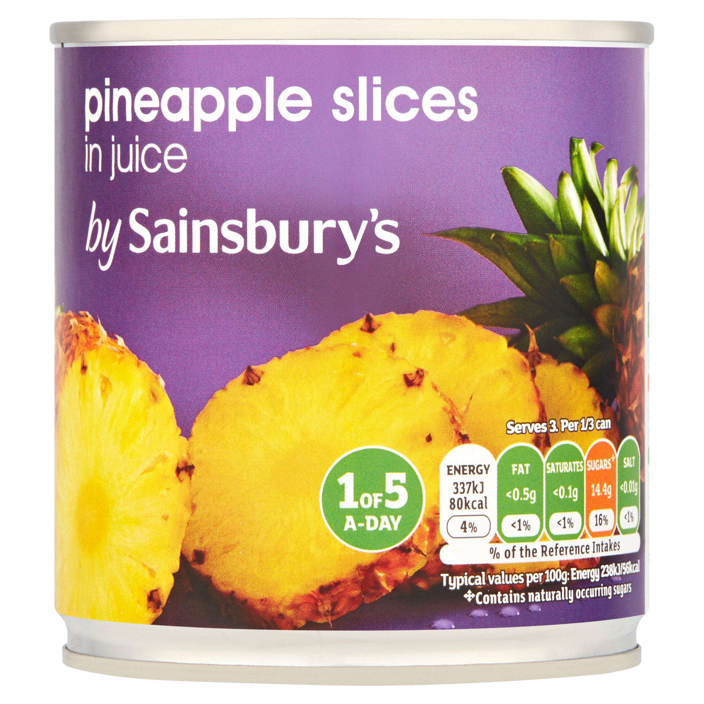 Sainsbury's Pineapple Slices in Juice 425g