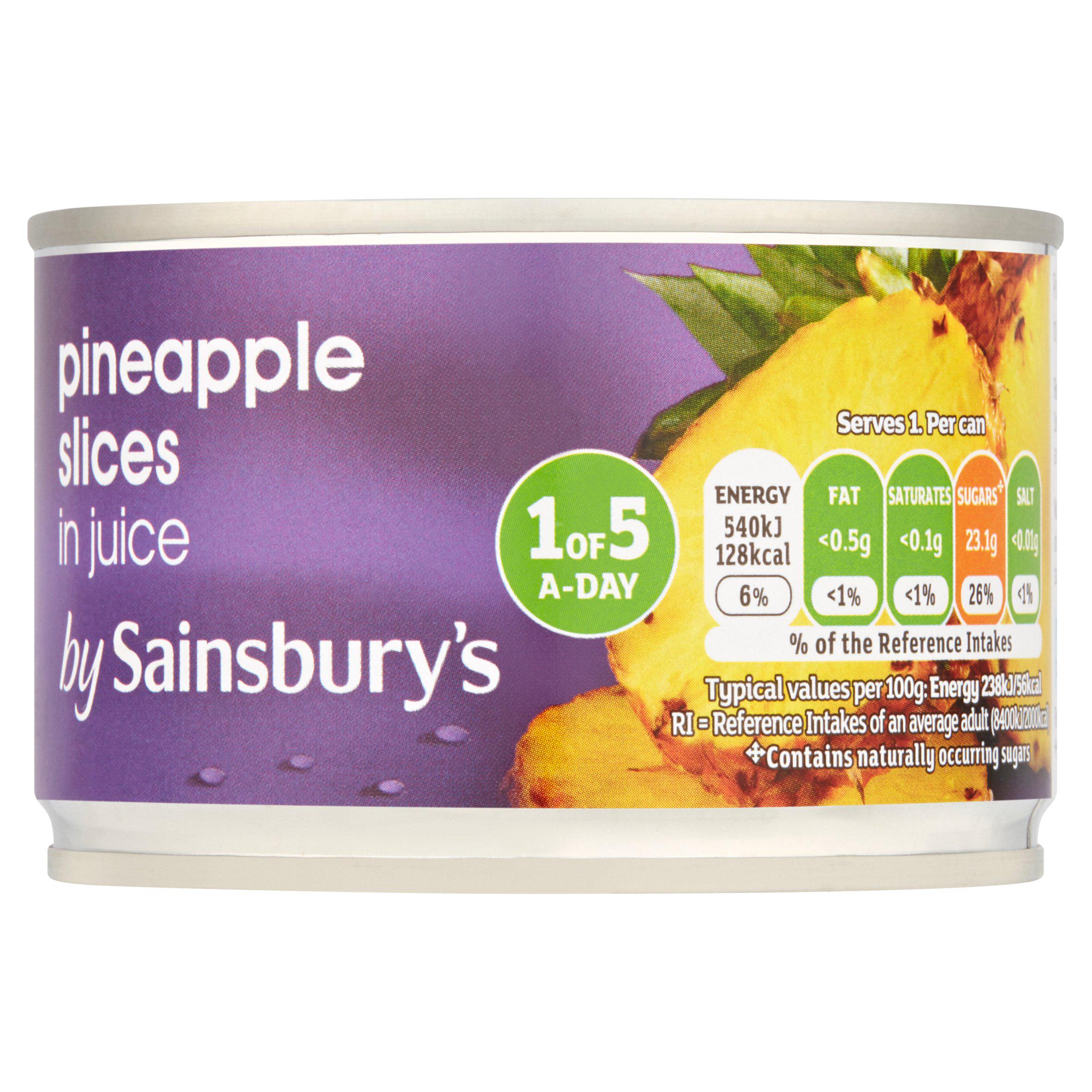 Sainsbury's Pineapple Slices in Juice 227g