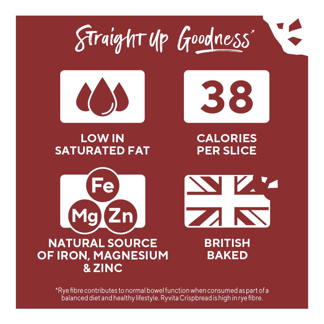 Ryvita Crispbread Dark Rye Crackers 250g thumbnail 4