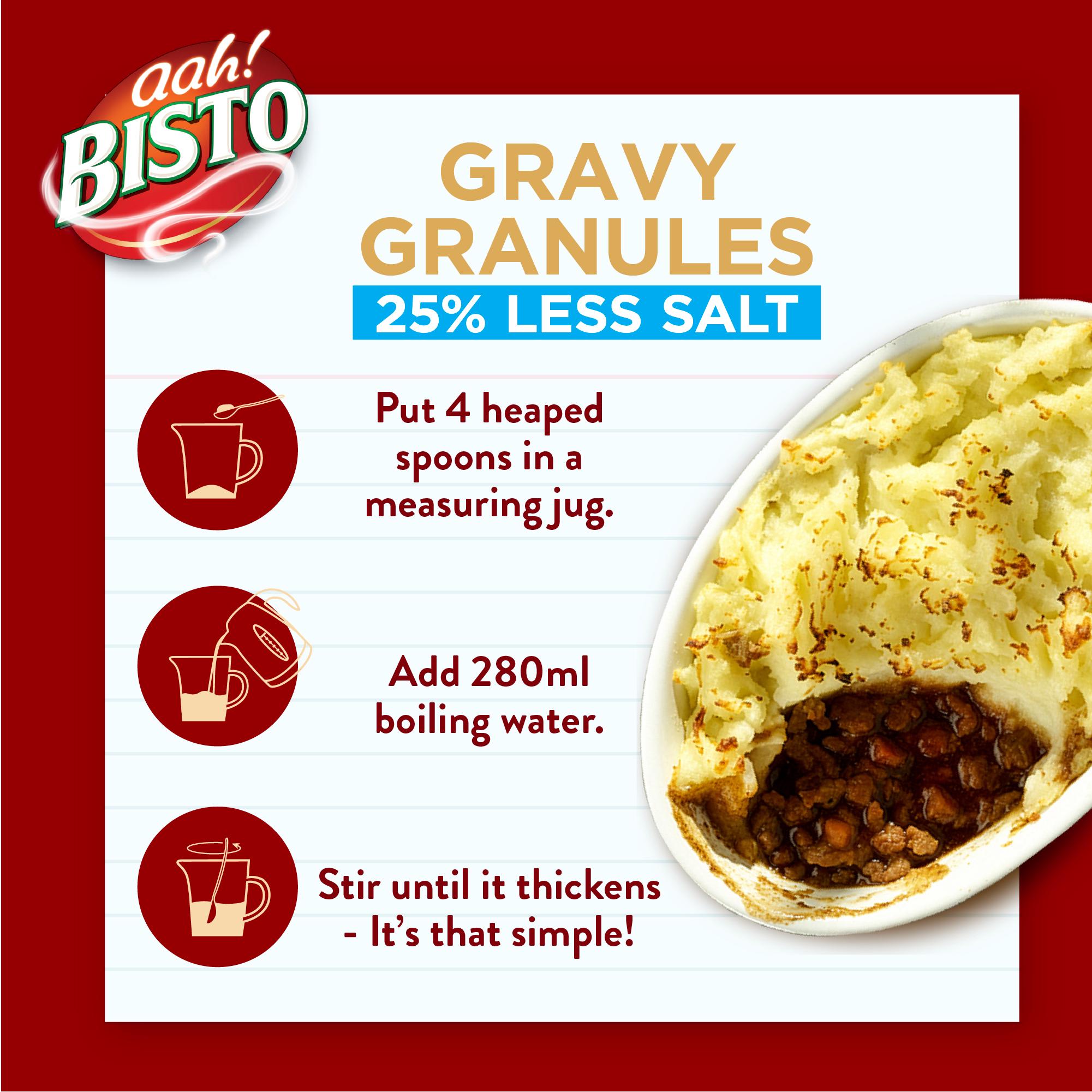 Bisto Reduced Salt Gravy Granules 190g thumbnail 4