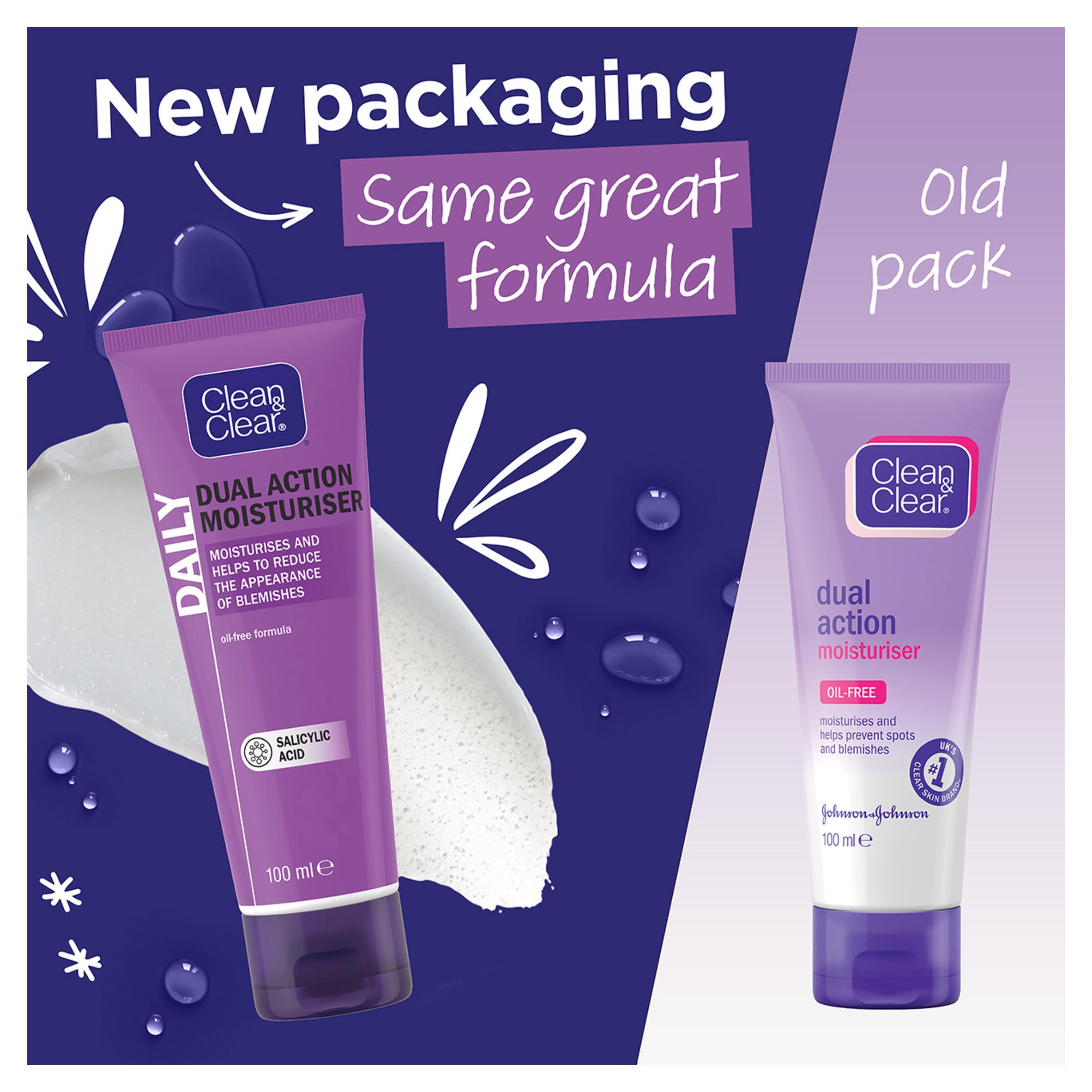Clean & Clear Dual Action Moisturiser Face Cream 100ml thumbnail 4