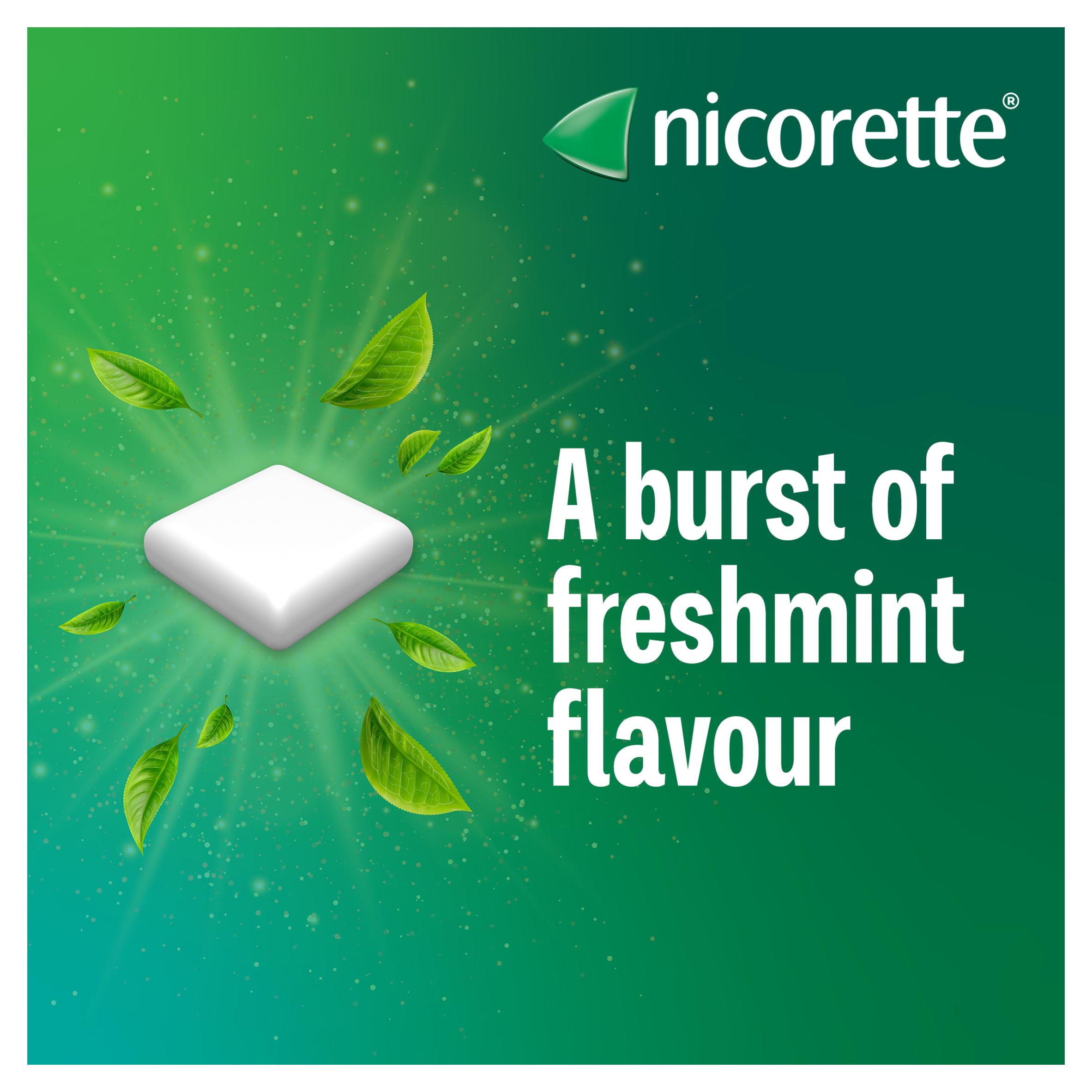Nicorette Freshmint Gum Pieces Quit Smoking Aid x105 2mg thumbnail 4
