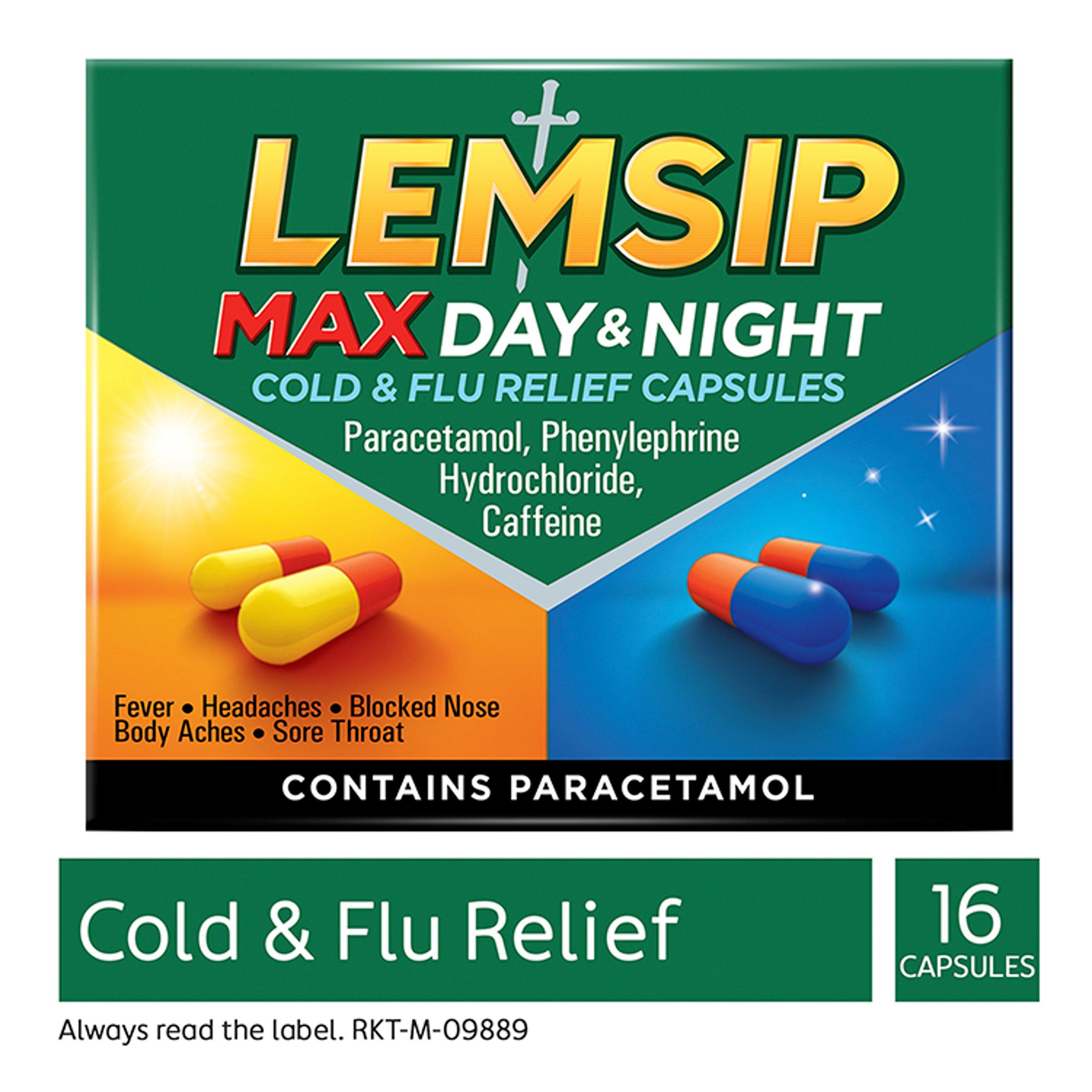 Lemsip 16 Max Day & Night Cold & Flu Relief Capsules