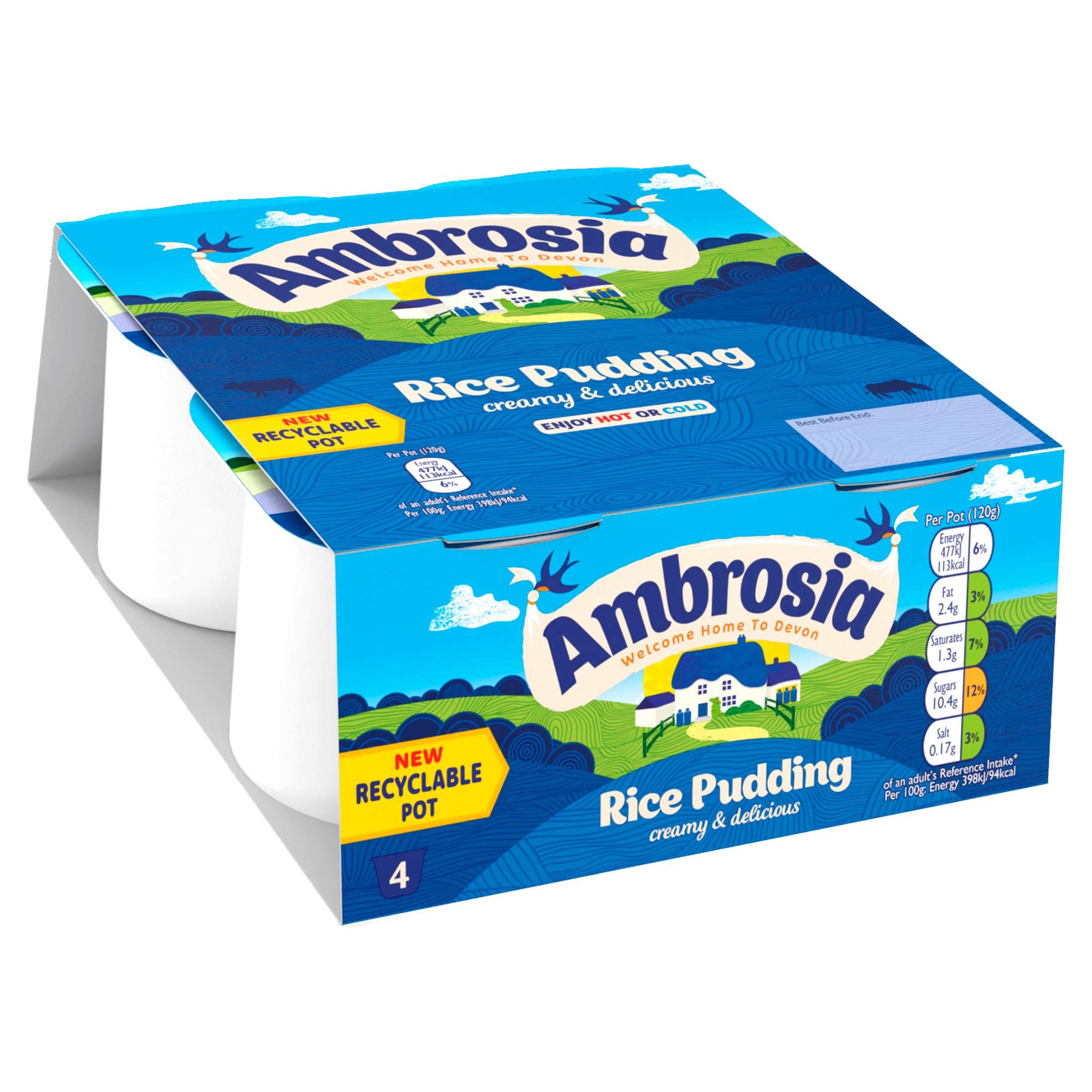 Ambrosia 4 x 120g Rice Pudding Dessert Snack Pots thumbnail 2