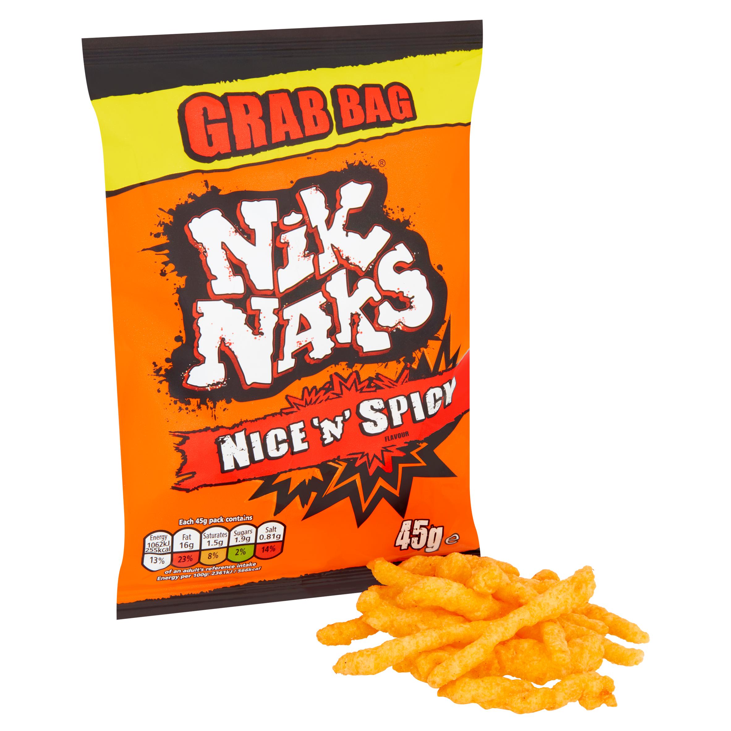 Nik Naks Nice N Spicy Grab Bag Crisps 45g thumbnail 2