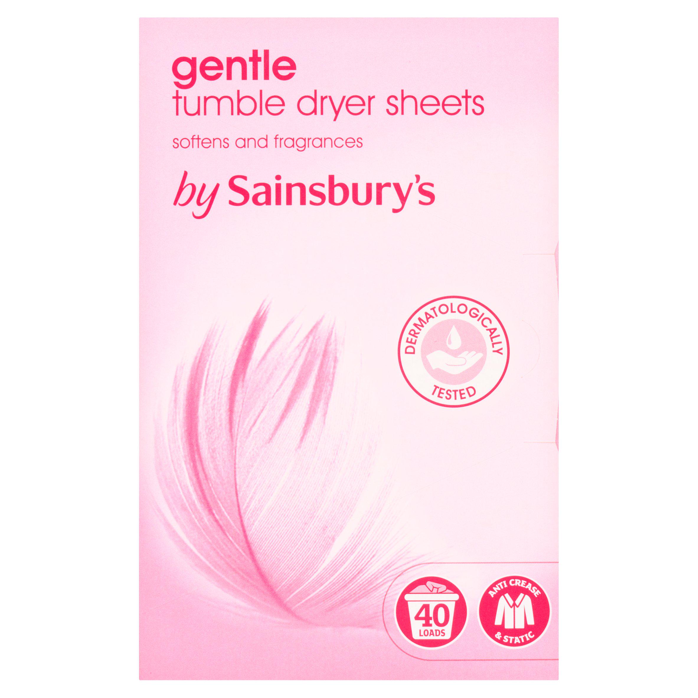 Sainsbury's Gentle Tumble Dryer Sheets Loads x40