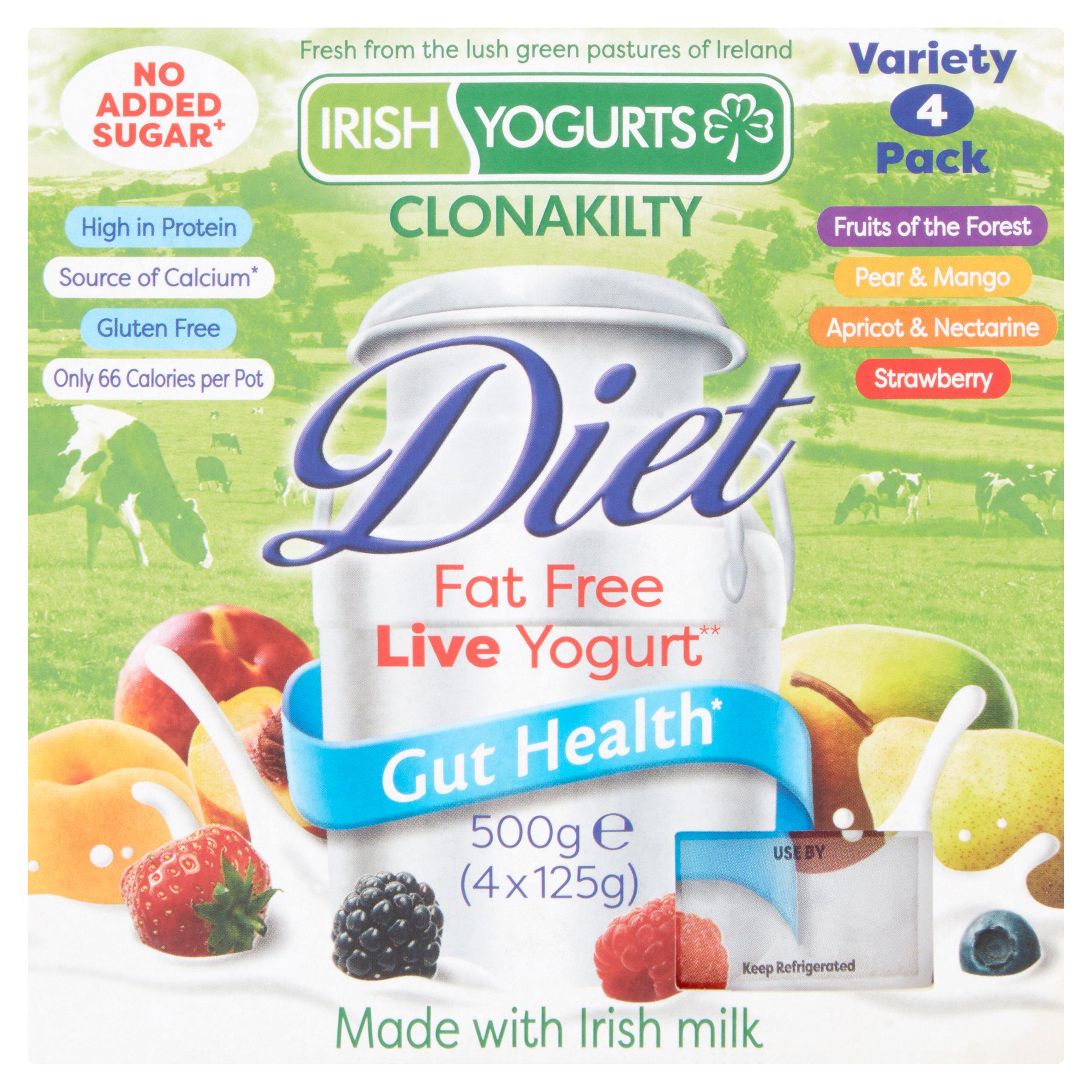 Irish Yogurts Diet Fat Free 4x125g