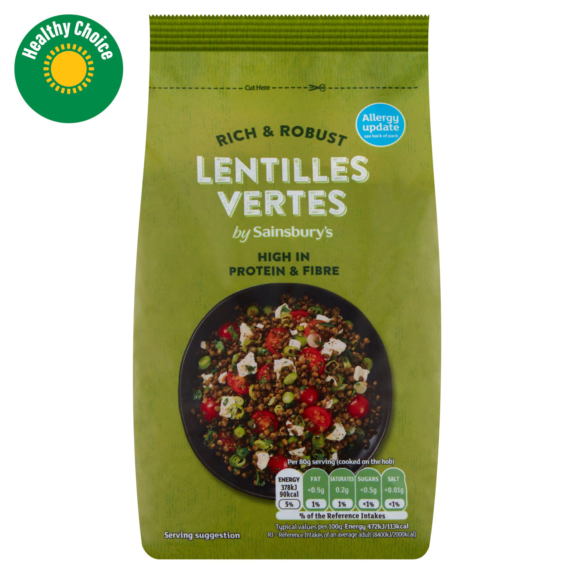 Sainsbury's Lentilles Vertes Bag 500g