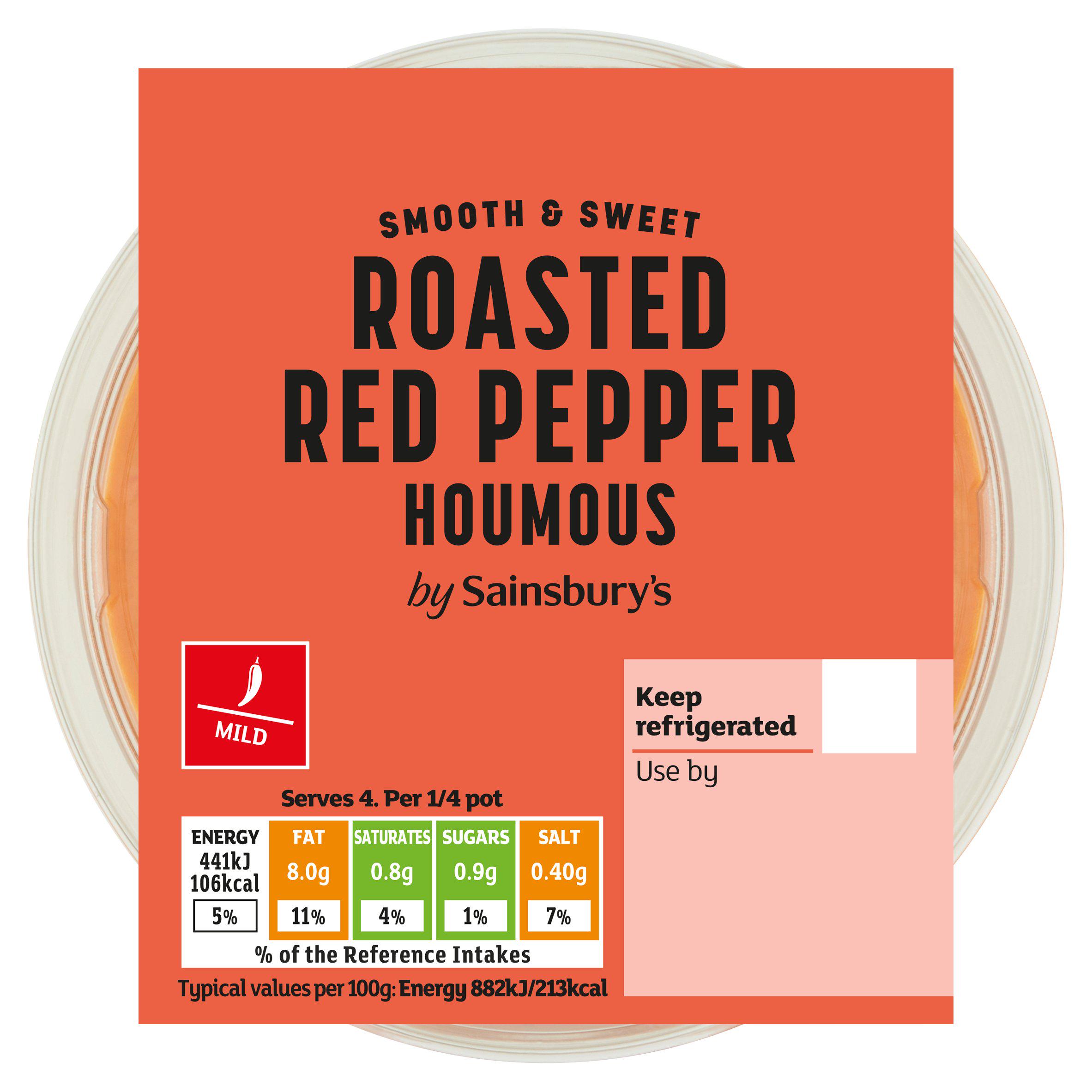 Sainsbury's Roasted Red Pepper Houmous 200g