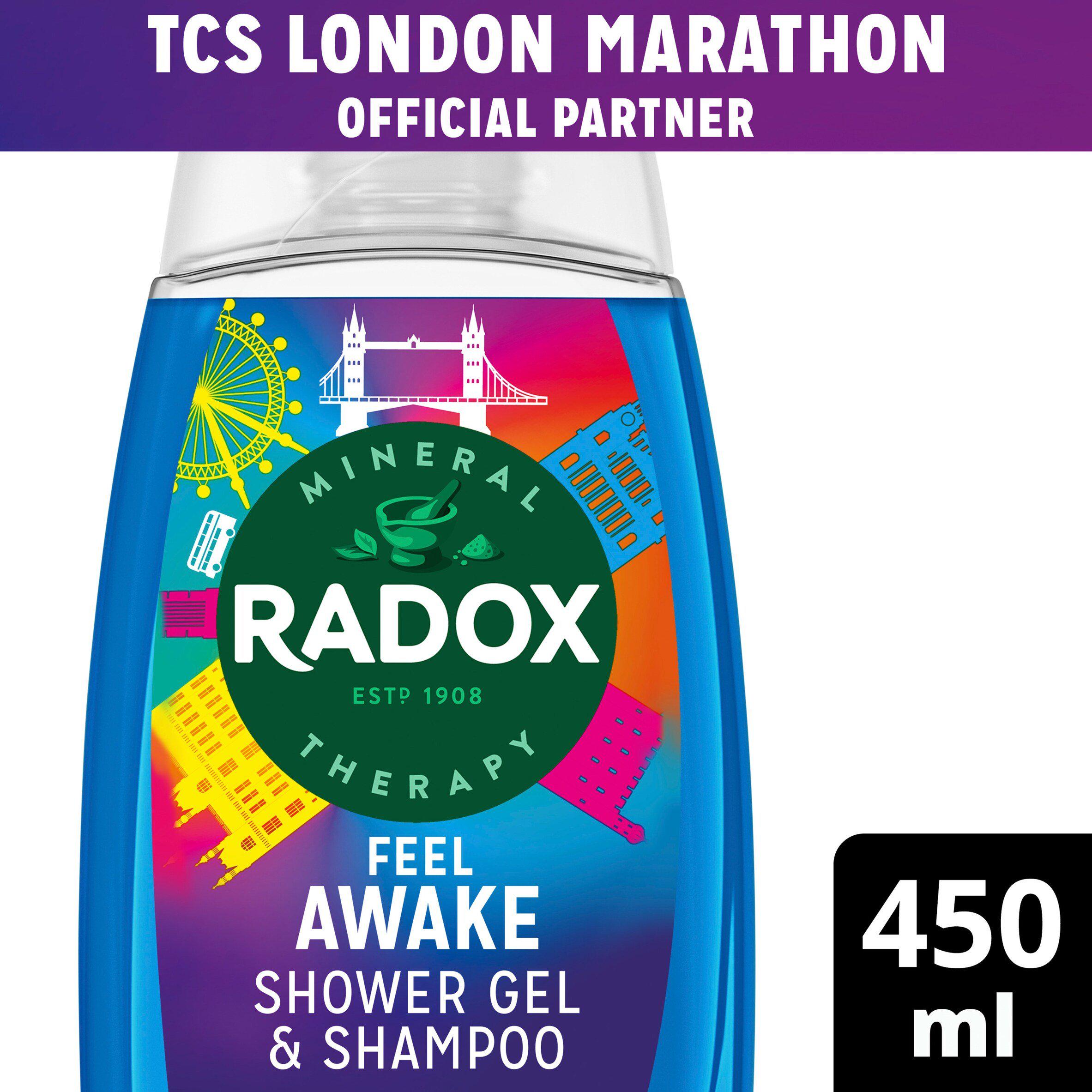 Radox Feel Awake Sea Minerals 2in1 Shower Gel Body Wash Shampoo 450ml
