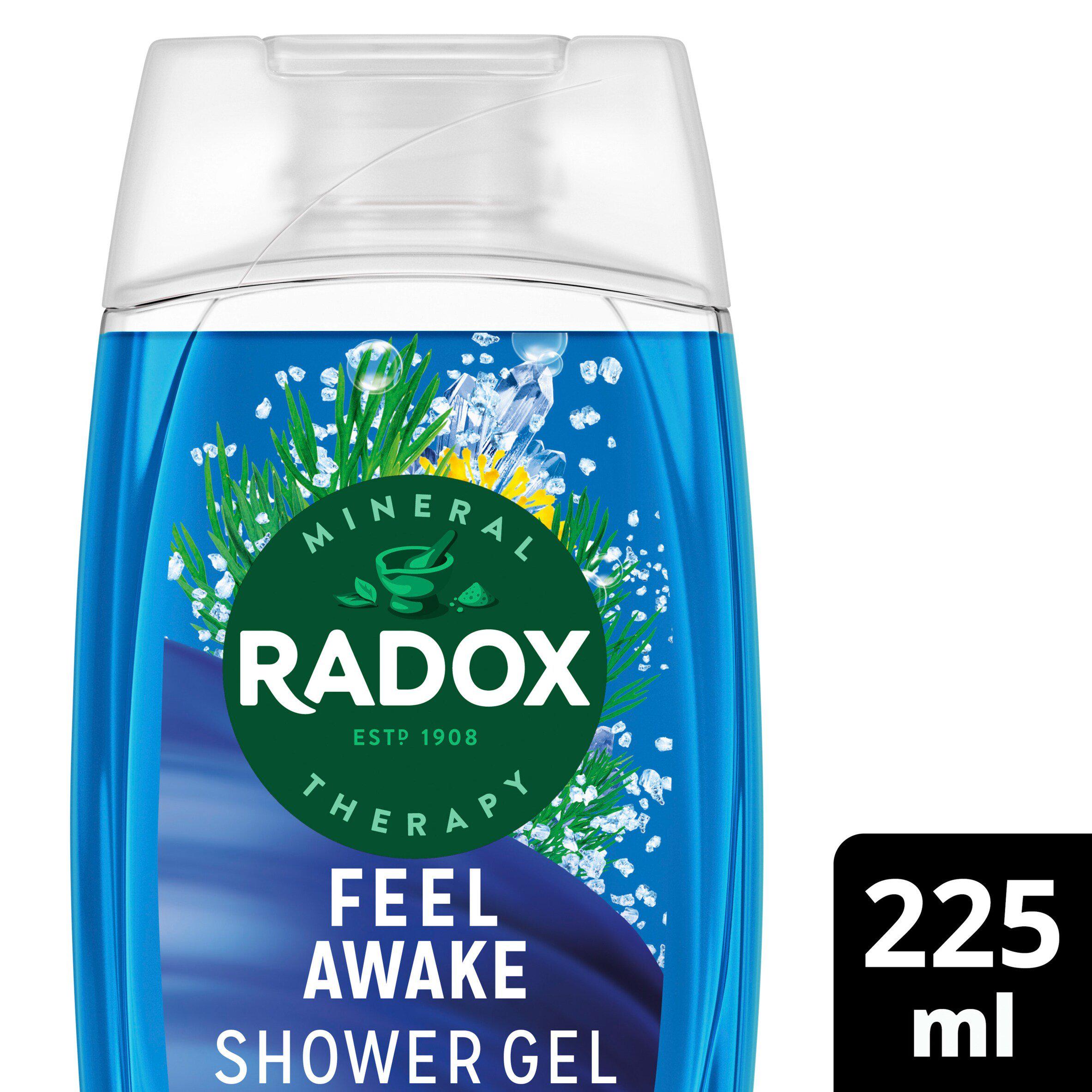 Radox 225ml Feel Awake Sea Minerals 2 in 1 Shower Gel & Shampoo