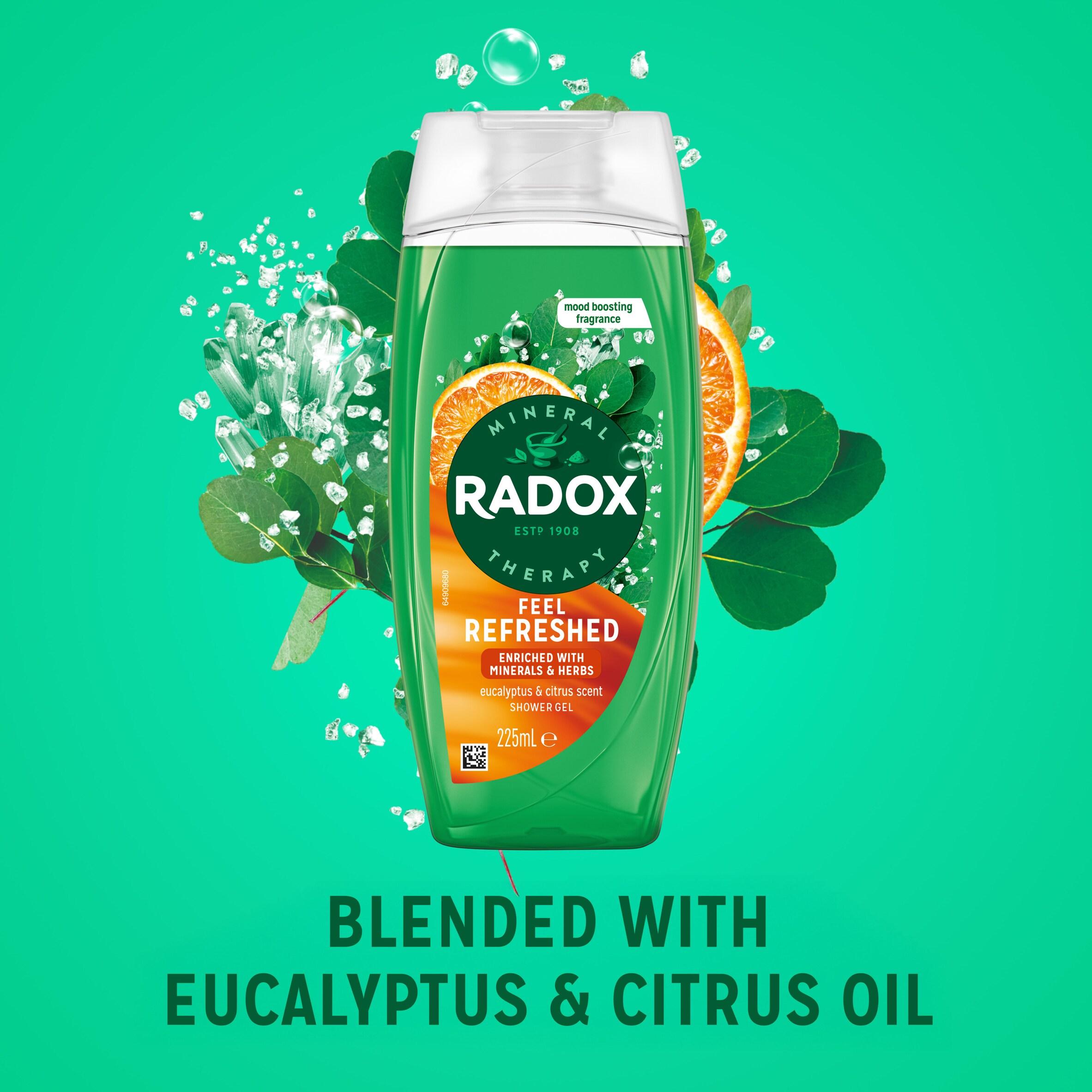 Radox Feel Refreshed Shower Gel Eucalyptus & Citrus Body Wash 225ml thumbnail 2