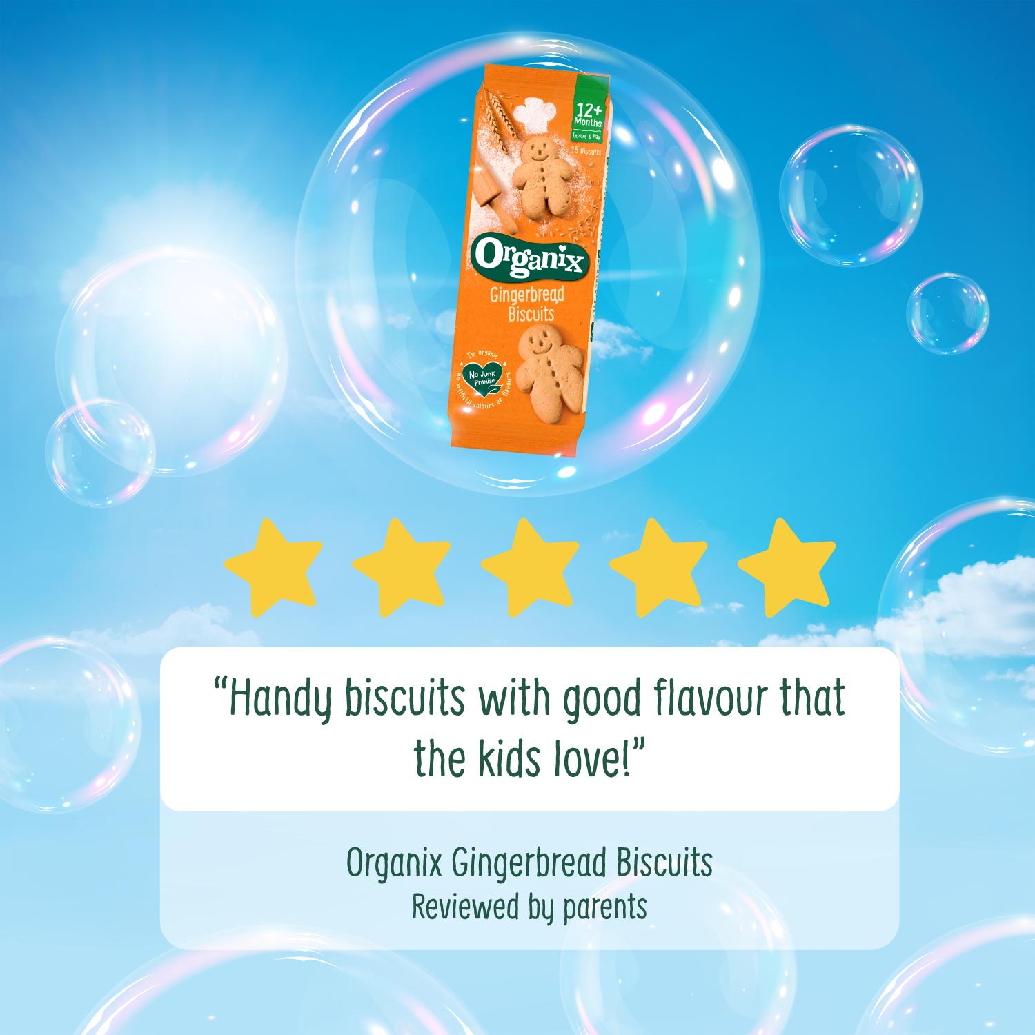 Organix Gingerbread Men Biscuits Toddler Snacks 12 months+ 135g thumbnail 5