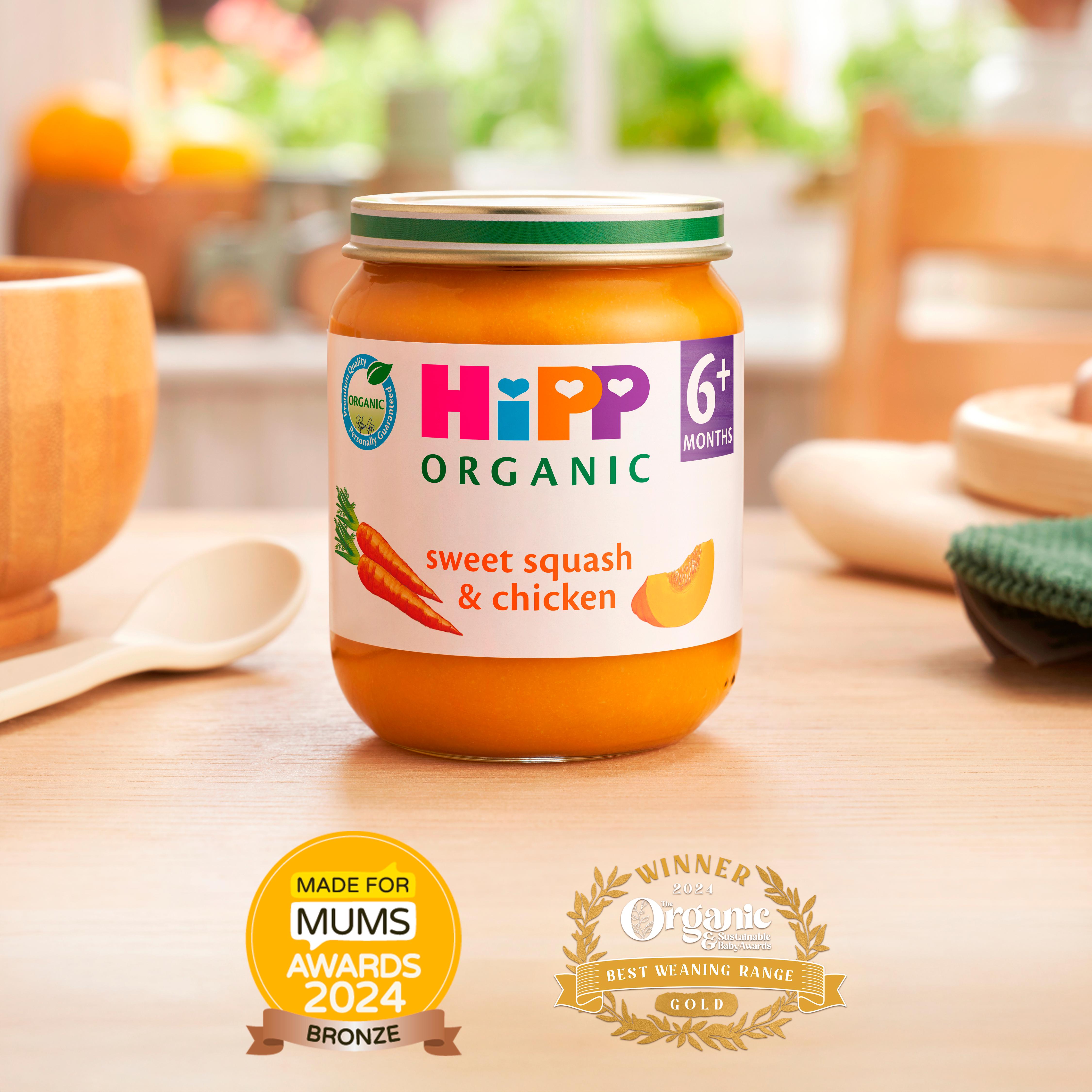 HiPP Organic Sweet Squash & Chicken Baby Food Jar 6+ Months 125g thumbnail 2
