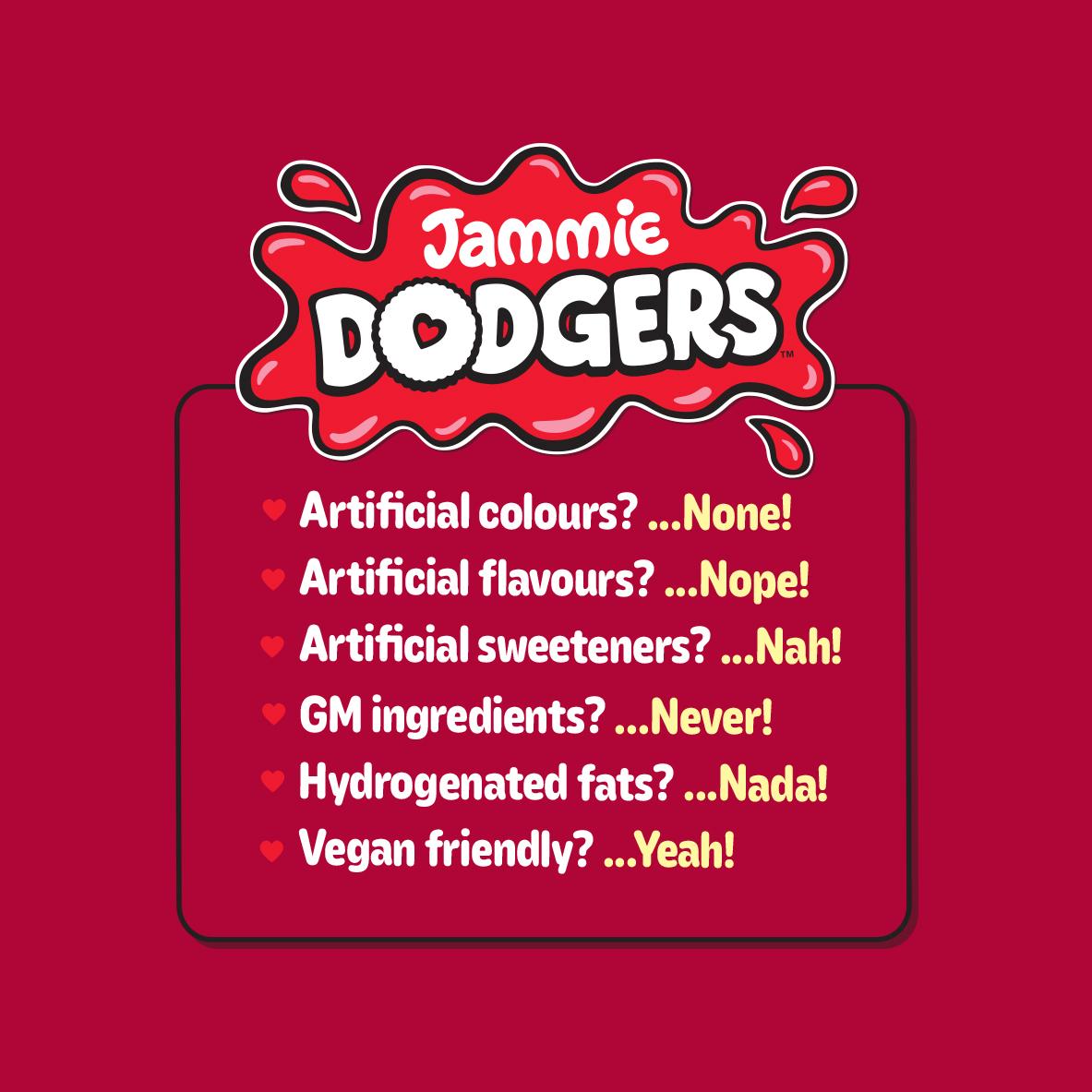 Jammie Dodgers 6 Snack Packs Minis Raspberry Flavour Biscuits thumbnail 2