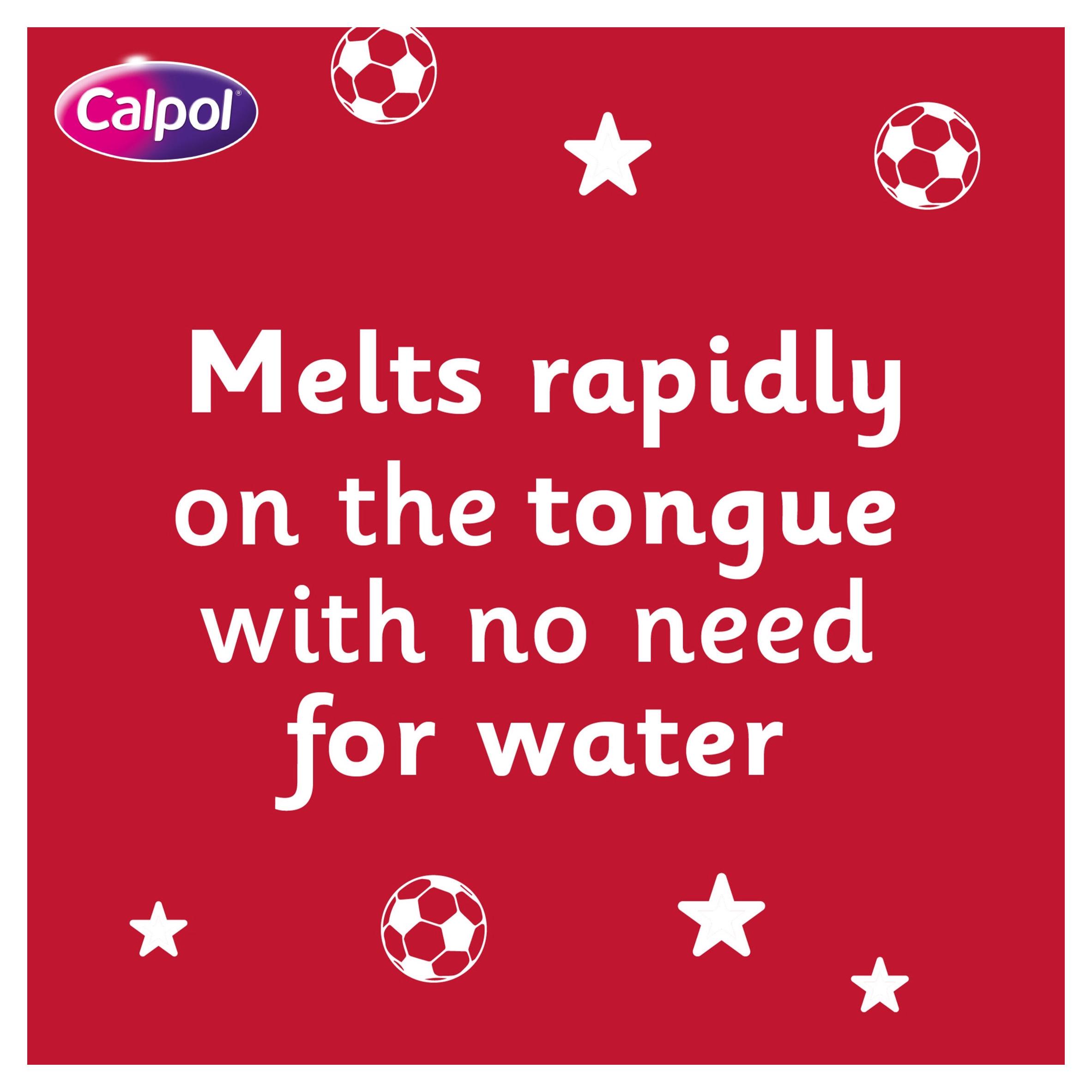 Calpol SixPlus 12 x Fast Melts 6+ Years Strawberry Flavour Paracetamol thumbnail 3