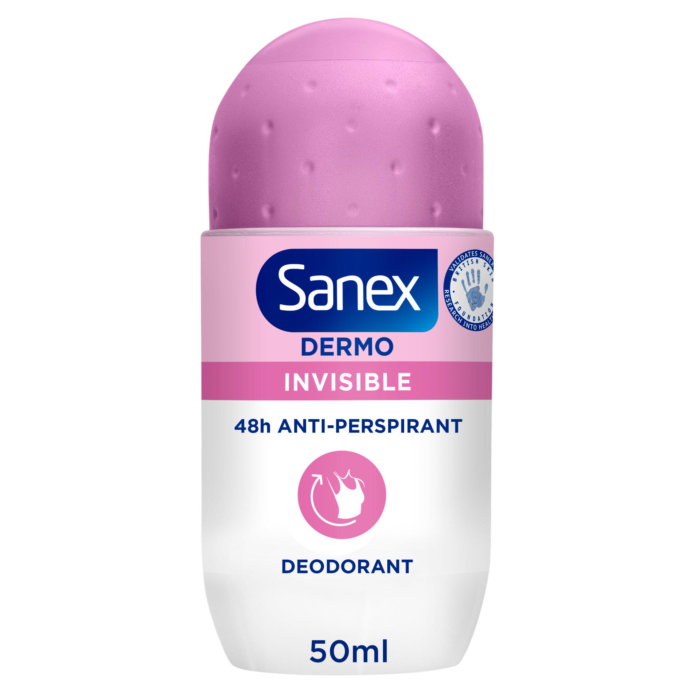 Sanex Derma Care Invisible 48 Hour Antiperspirant Roll On Deodorant 50ml