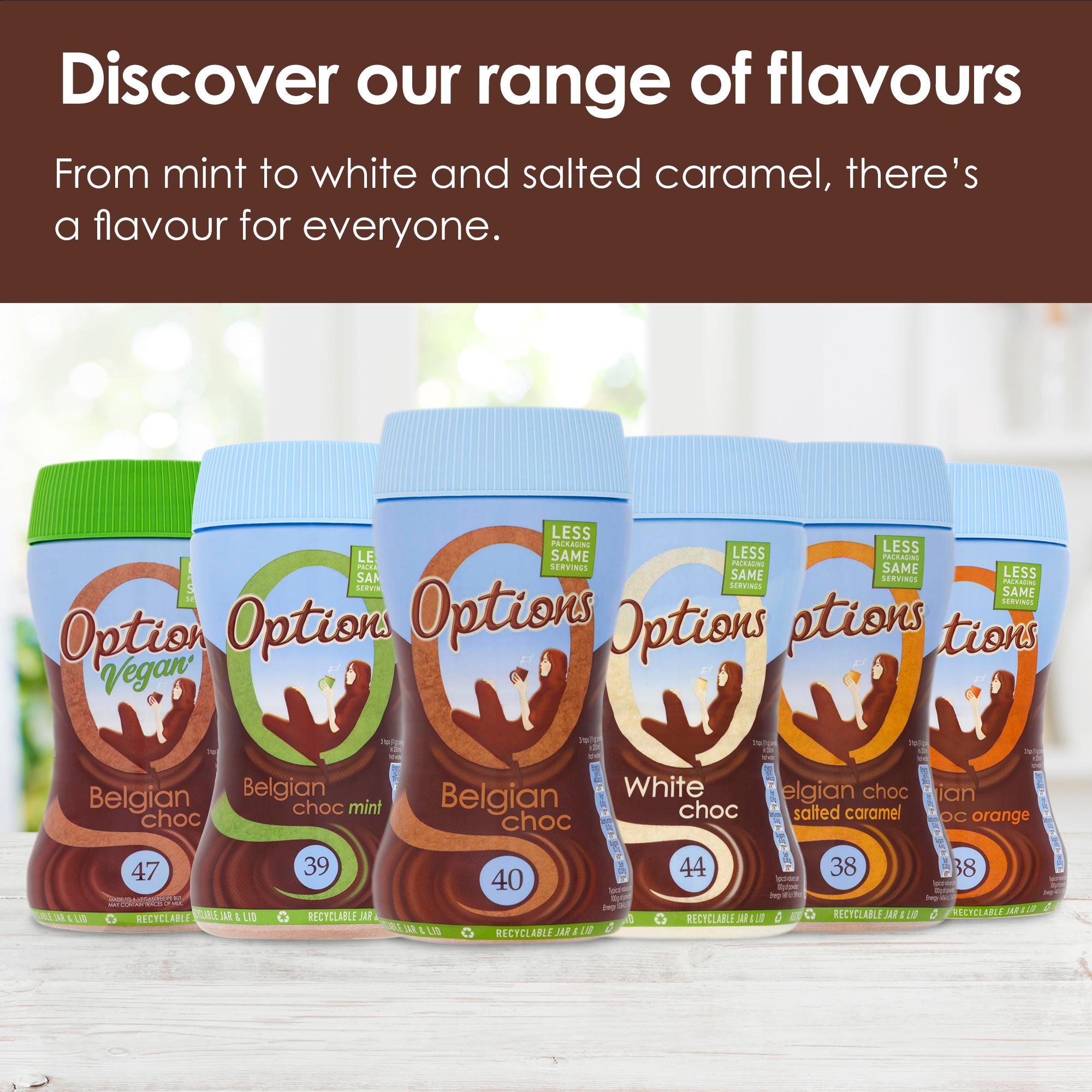 Options Instant Belgian Hot Chocolate Drink 220g thumbnail 5