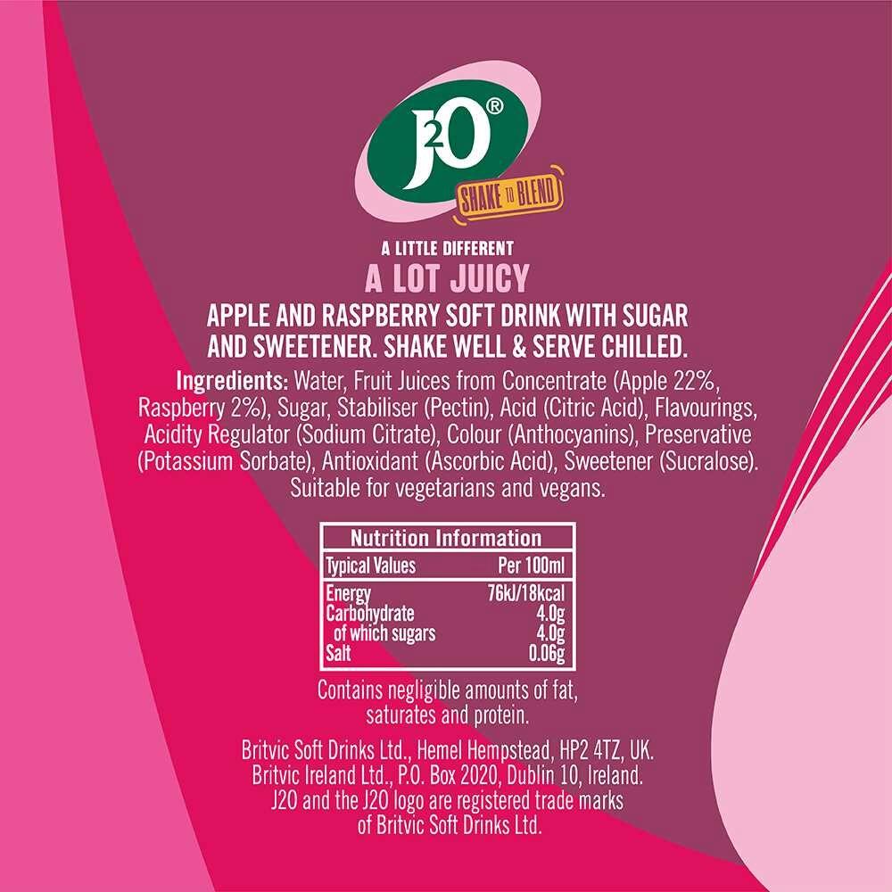 J2O Apple & Raspberry 4x275ml thumbnail 3