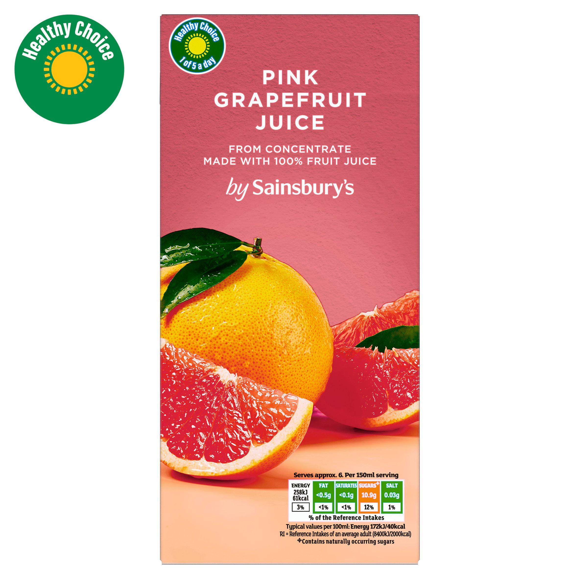 Sainsbury's Pink Grapefruit Juice 1L
