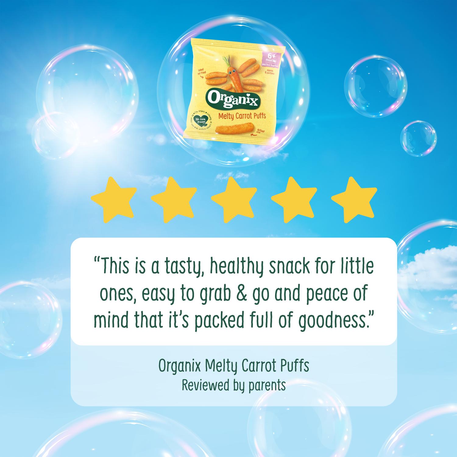 Organix Melty Organic Carrot Baby Puffs 6 months+ 20g thumbnail 5
