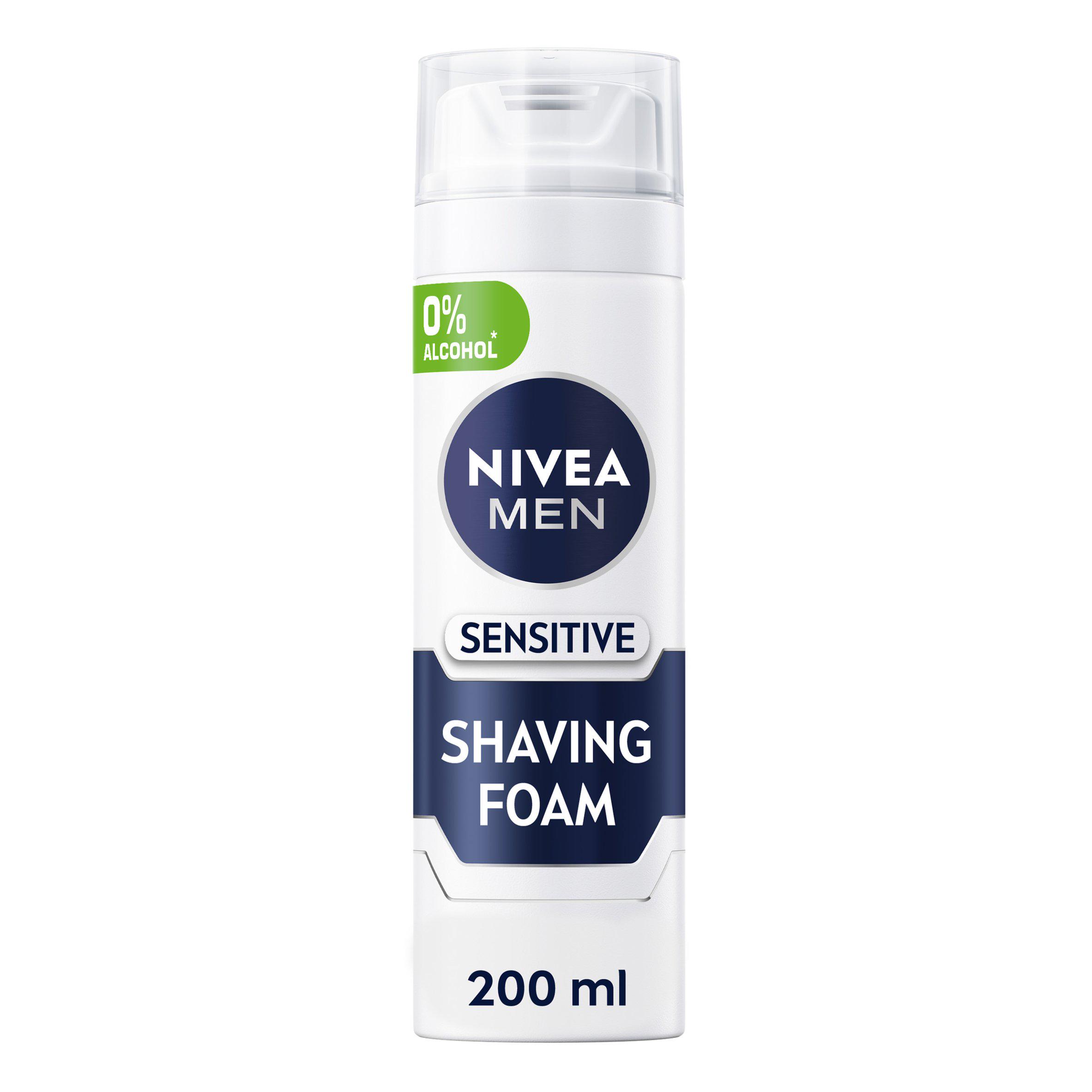 NIVEA MEN Sensitive Shaving Foam with 0 % Alcohol