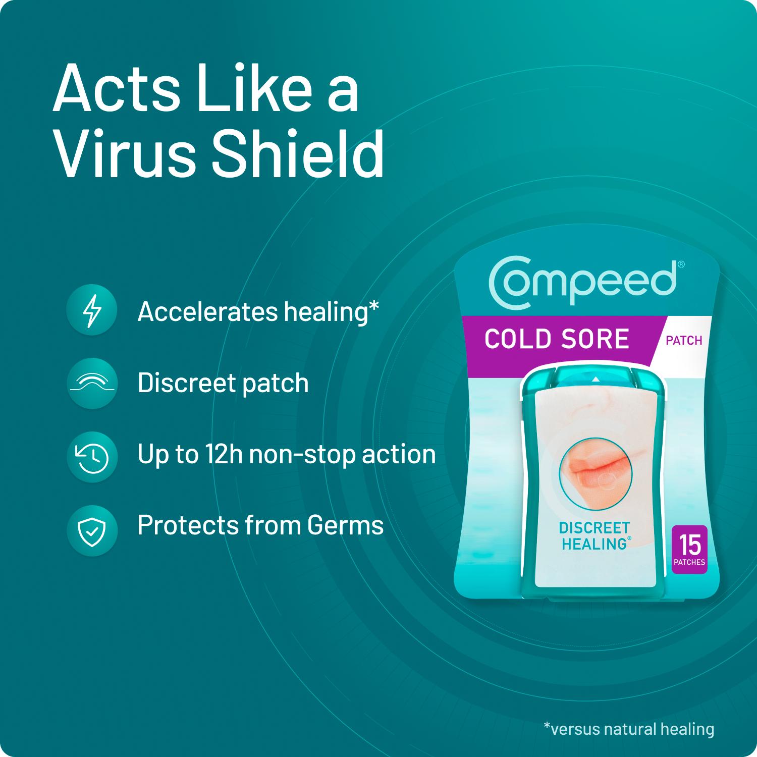 Compeed Cold Sore Invisible Patches, Medium x15 thumbnail 3