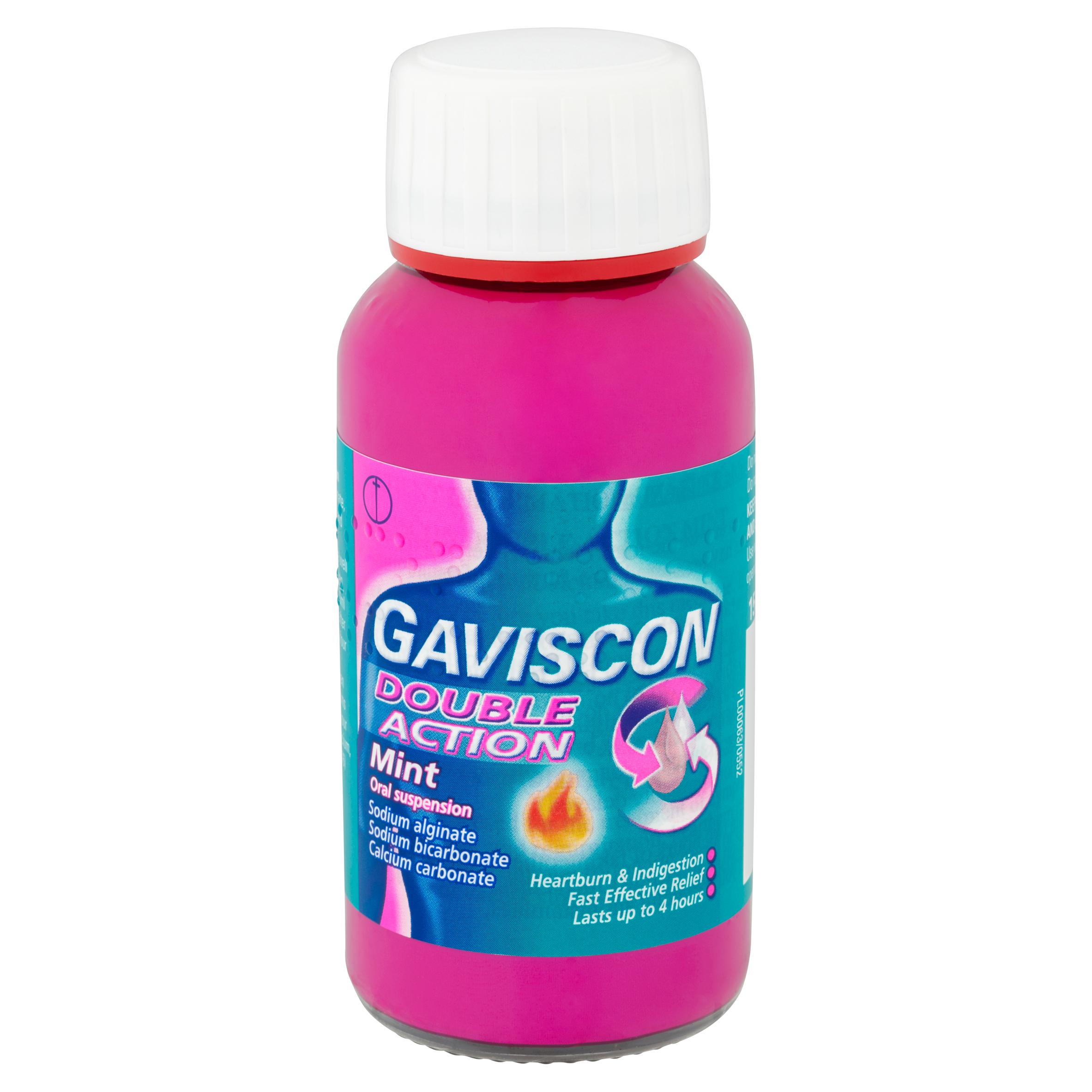 Gaviscon Double Action Heartburn & Indigestion Mint 150ml thumbnail 2