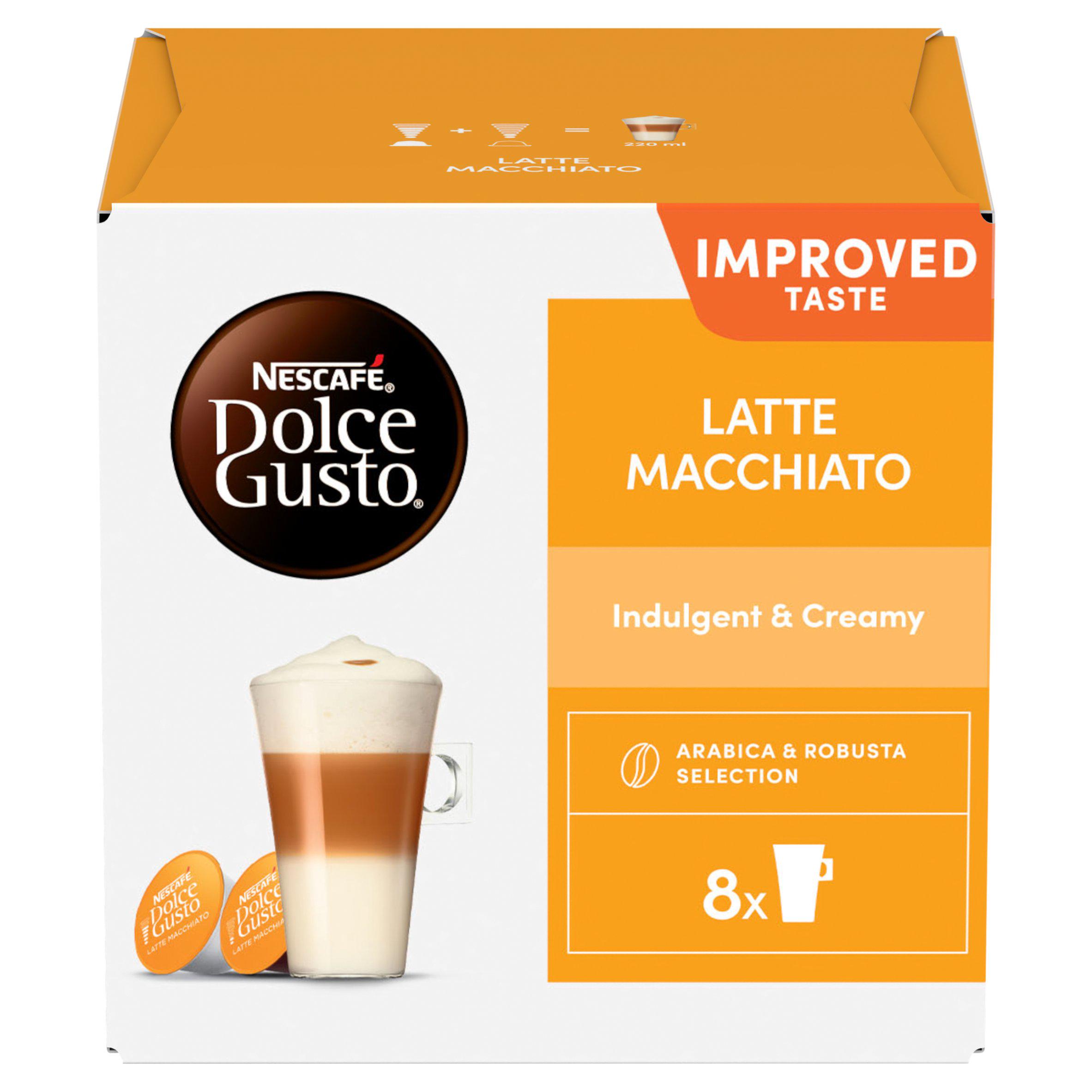 Nescafé Dolce Gusto Latte Macchiato Coffee Pods 8 Drinks, x16