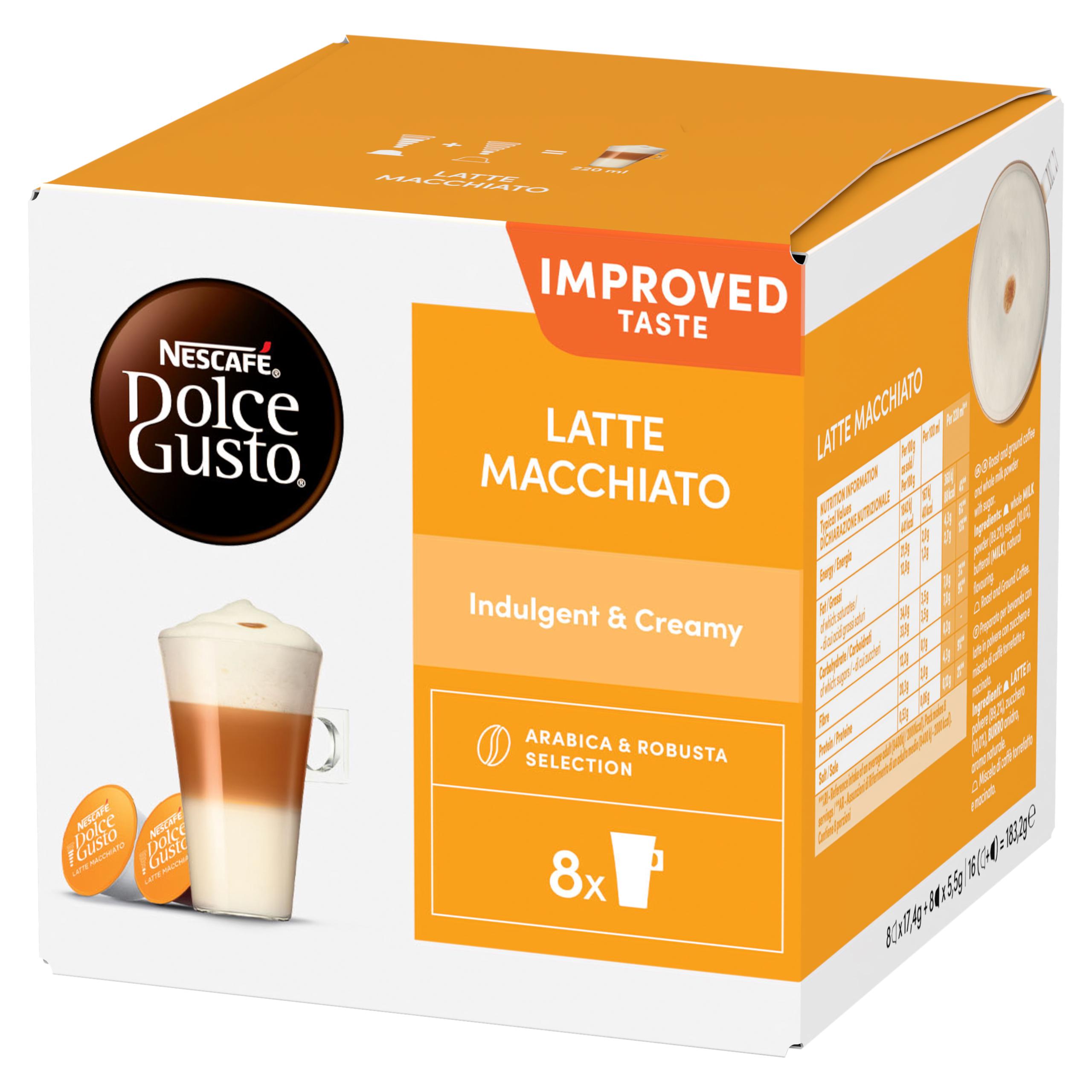 Nescafé Dolce Gusto Latte Macchiato Coffee Pods 8 Drinks, x16 thumbnail 2