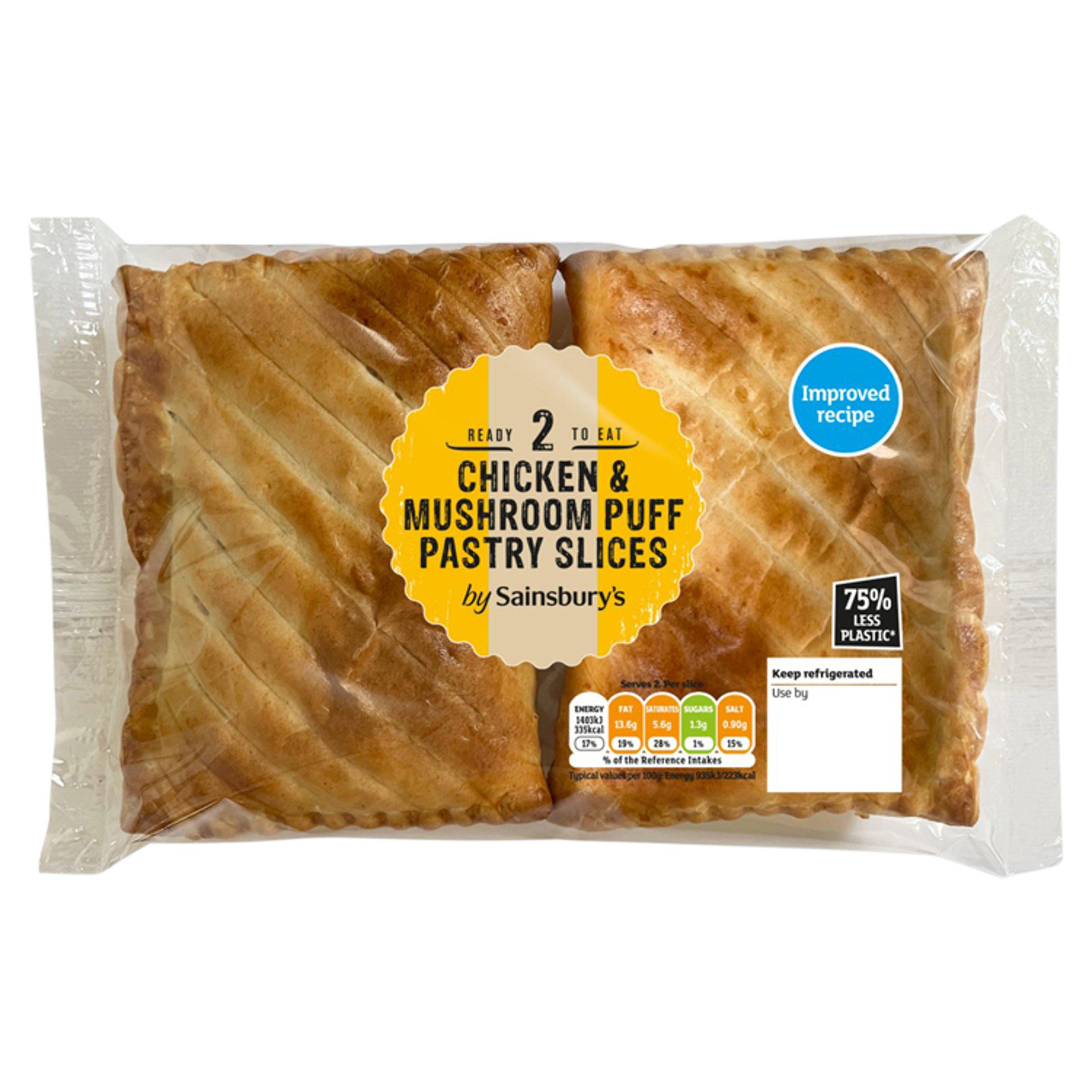 Sainsbury's Chicken & Mushroom Puff Pastry Slices x2 300g
