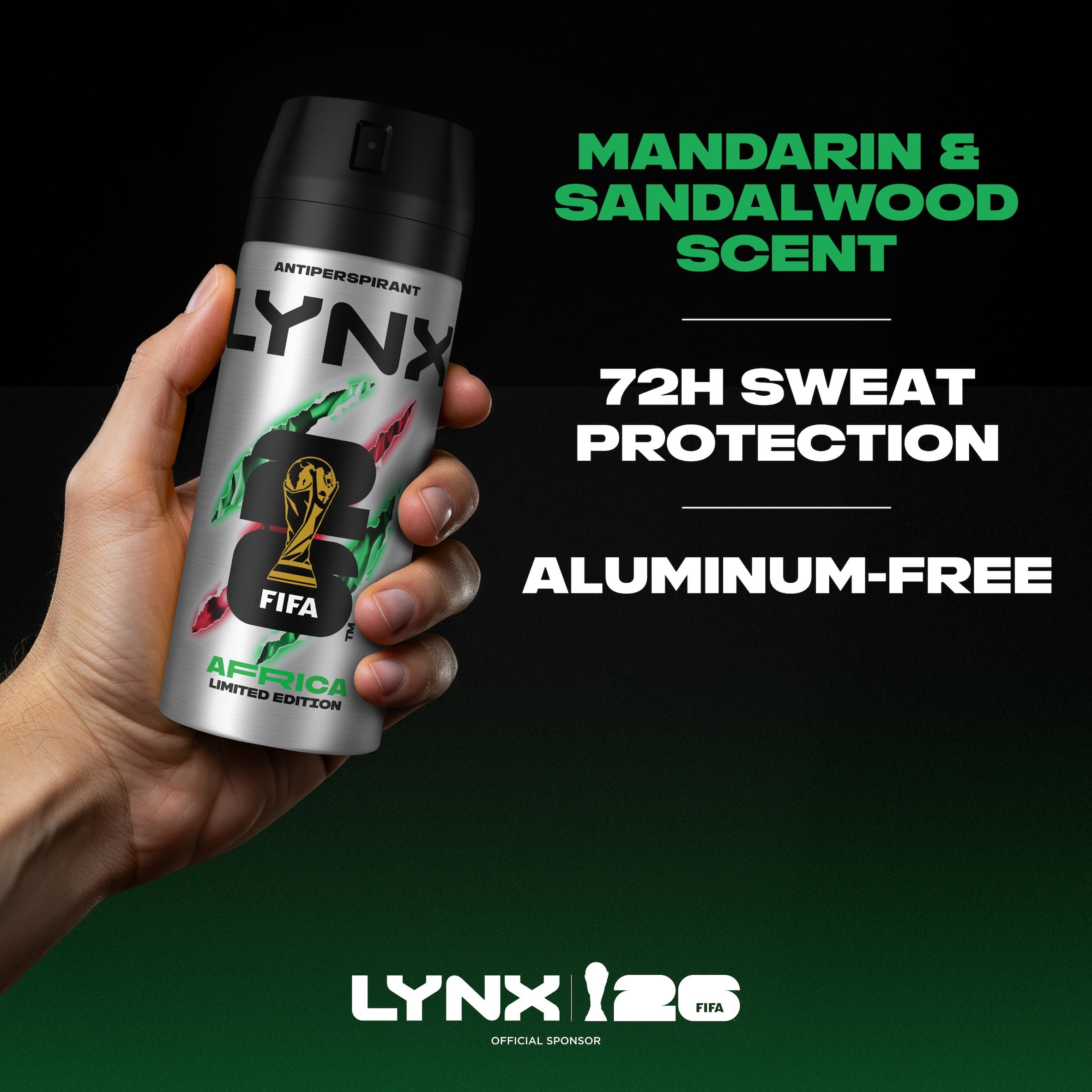 Lynx 150ml Africa 72h Antiperspirant Aerosol Deodorant for Men thumbnail 6