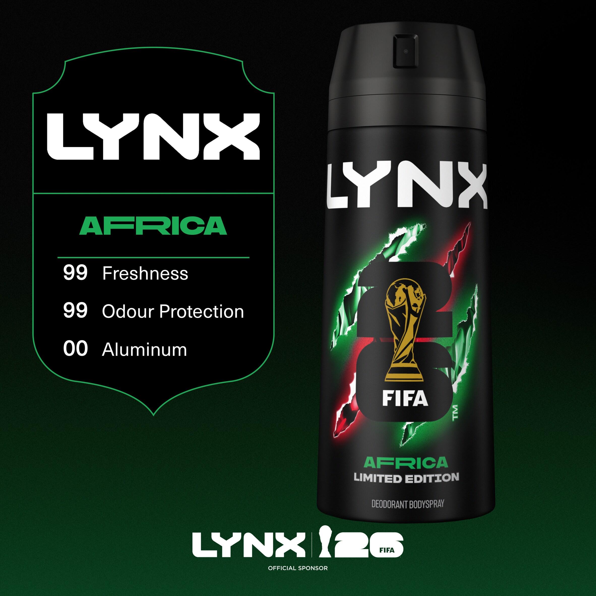 Lynx 150ml Africa 48h Deodorant Aerosol Body Spray for Men thumbnail 4