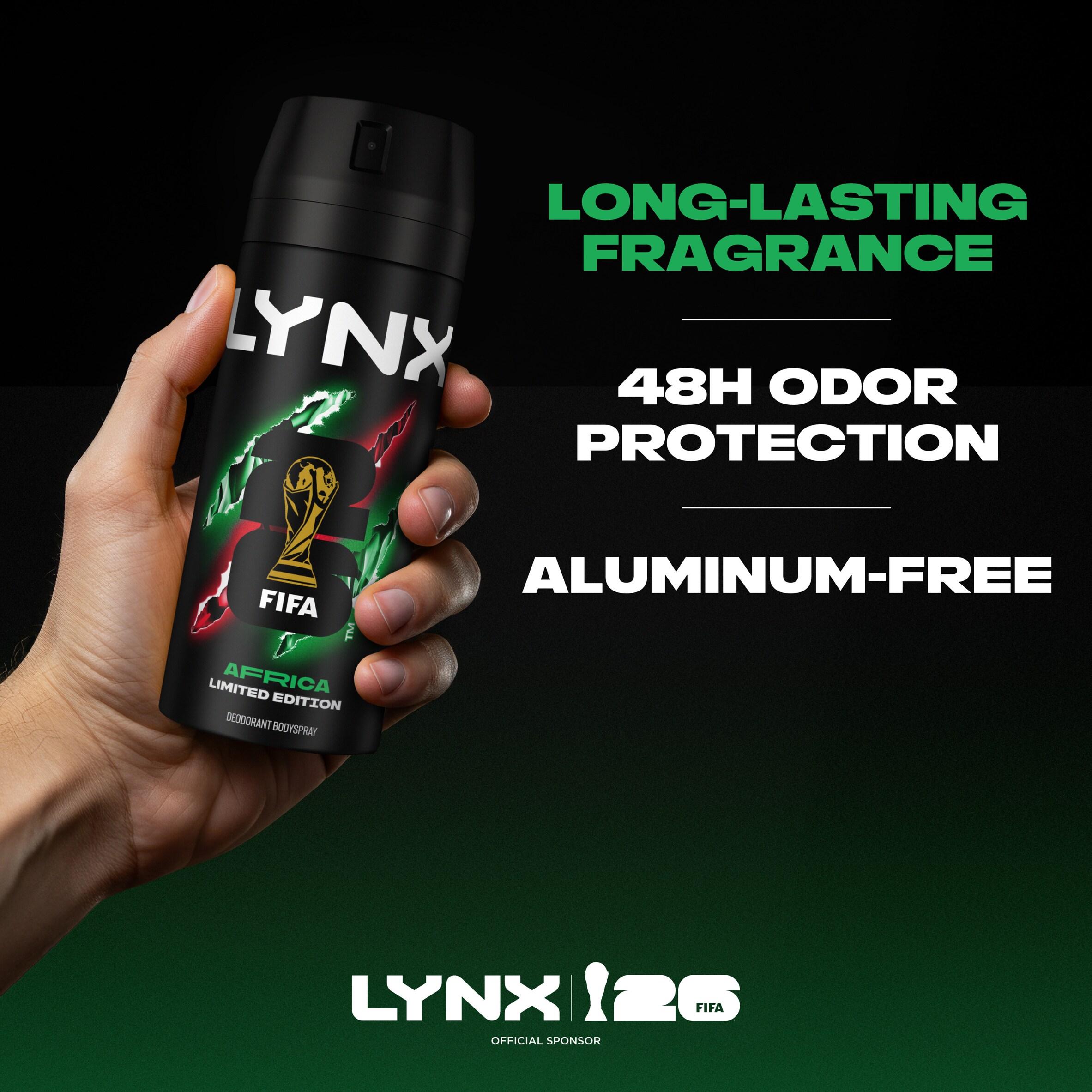Lynx 150ml Africa 48h Deodorant Aerosol Body Spray for Men thumbnail 6
