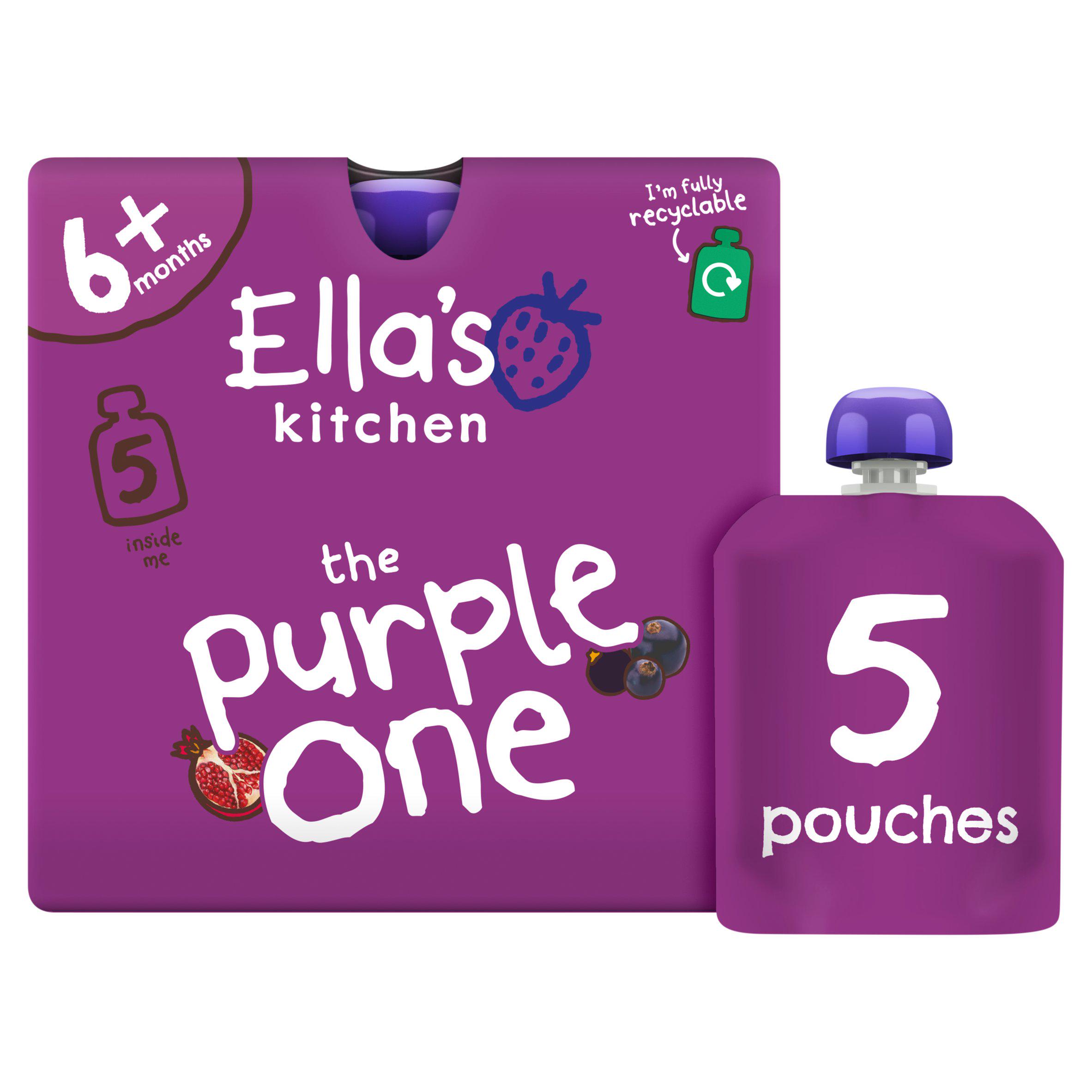 Ella's Kitchen The Purple One Smoothie Baby Food Pouch 6+ Months