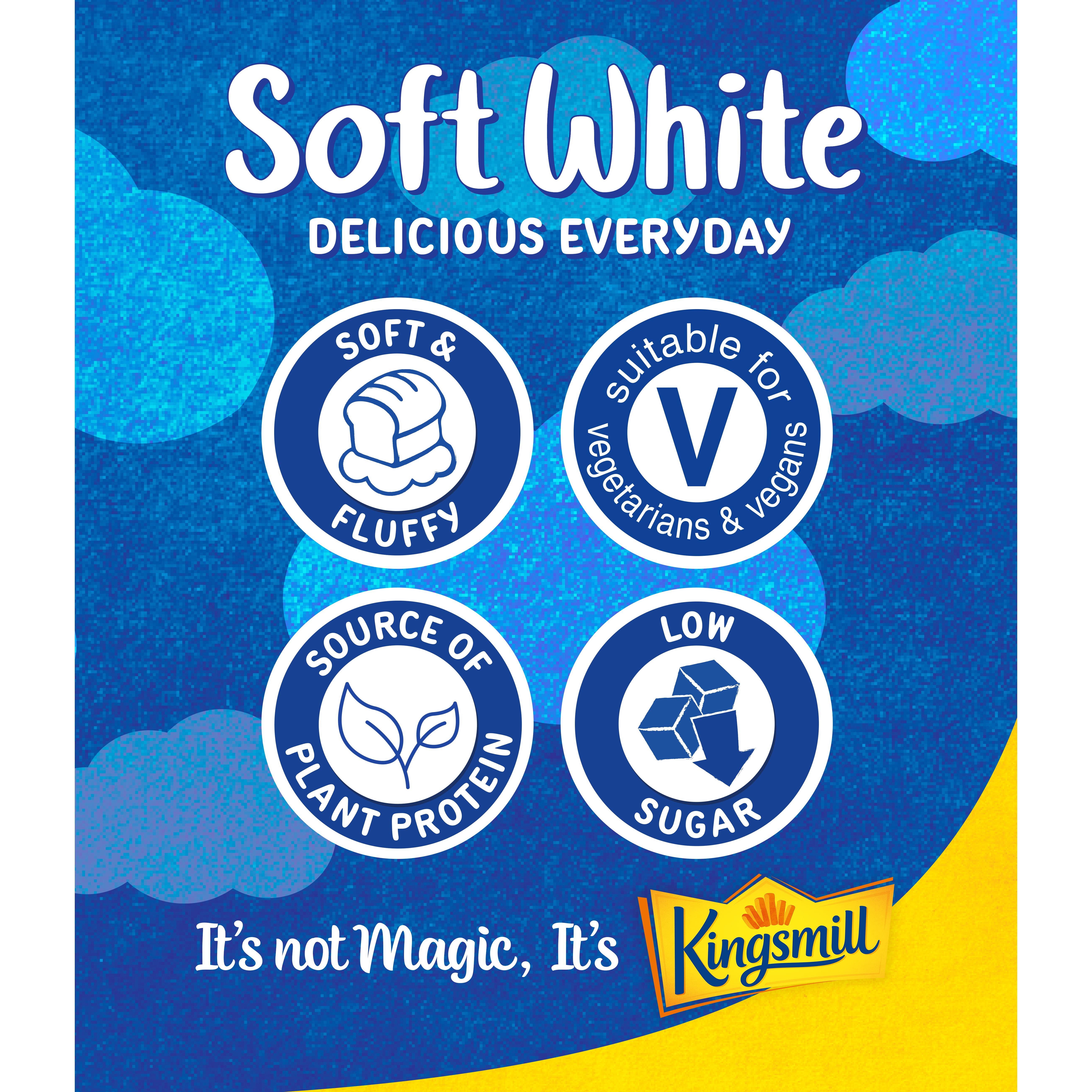 Kingsmill Soft Medium Sliced White Bread 800g thumbnail 2