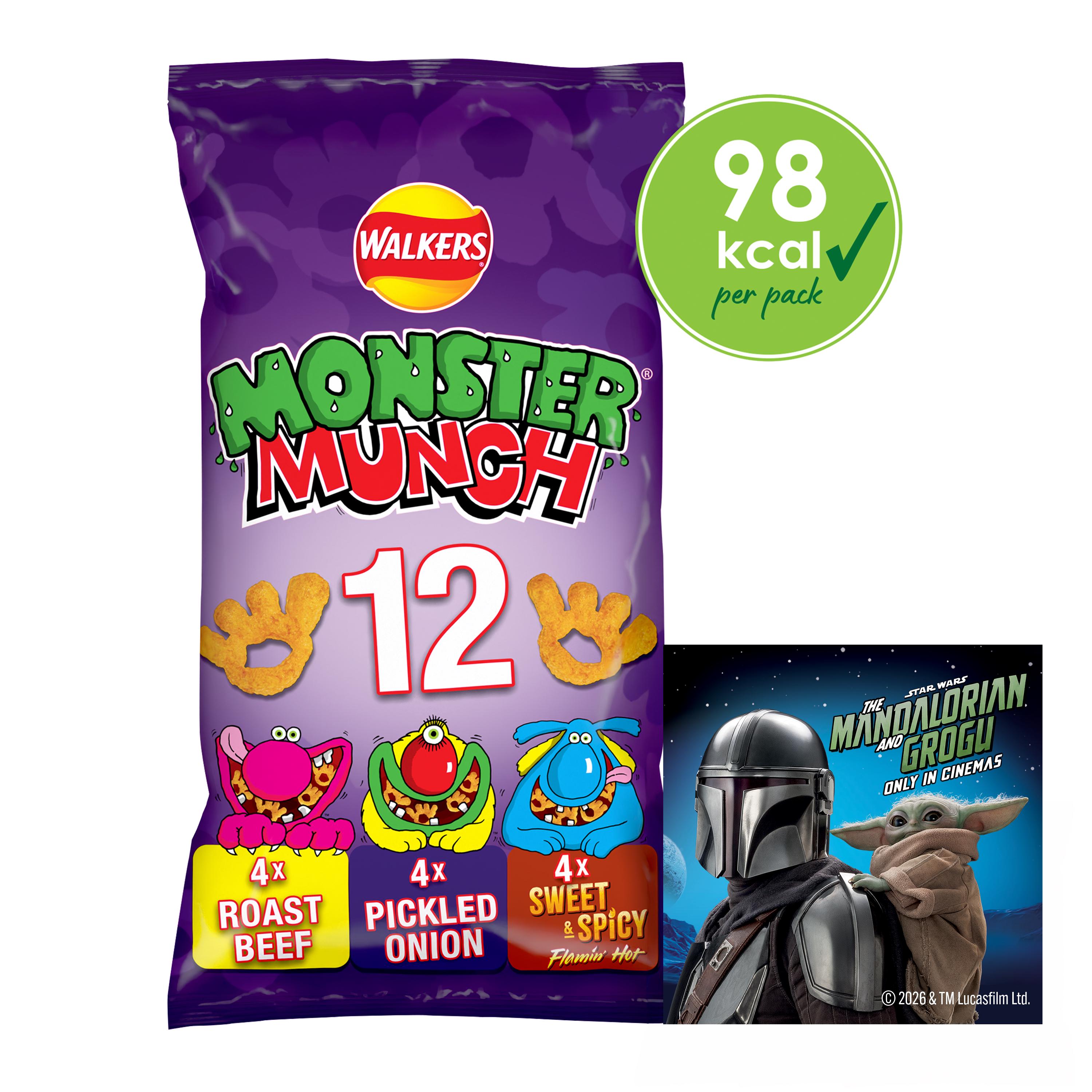 Walkers Monster Munch Variety Multipack Crisps Snacks 12x20g thumbnail 3