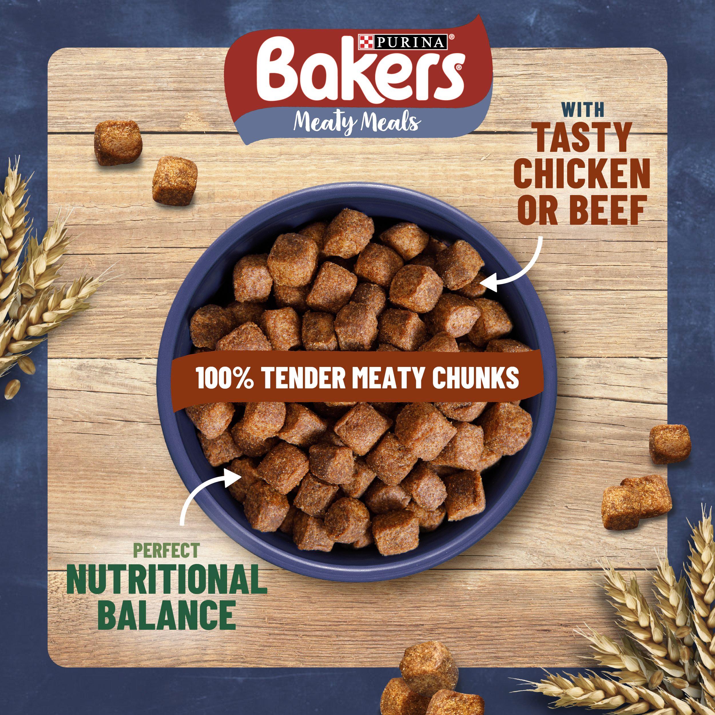 Bakers Meaty Meals Adult Dry Dog Food Chicken 2.7kg thumbnail 3