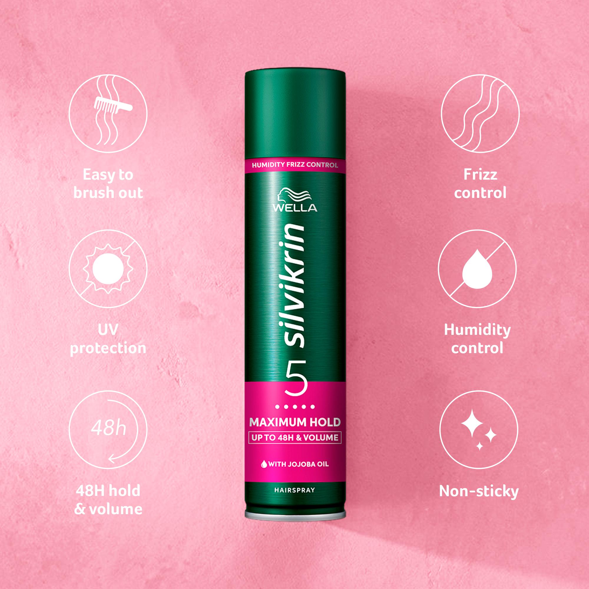 Wella Silvikrin Maximum Hold Hairspray 400ml thumbnail 2
