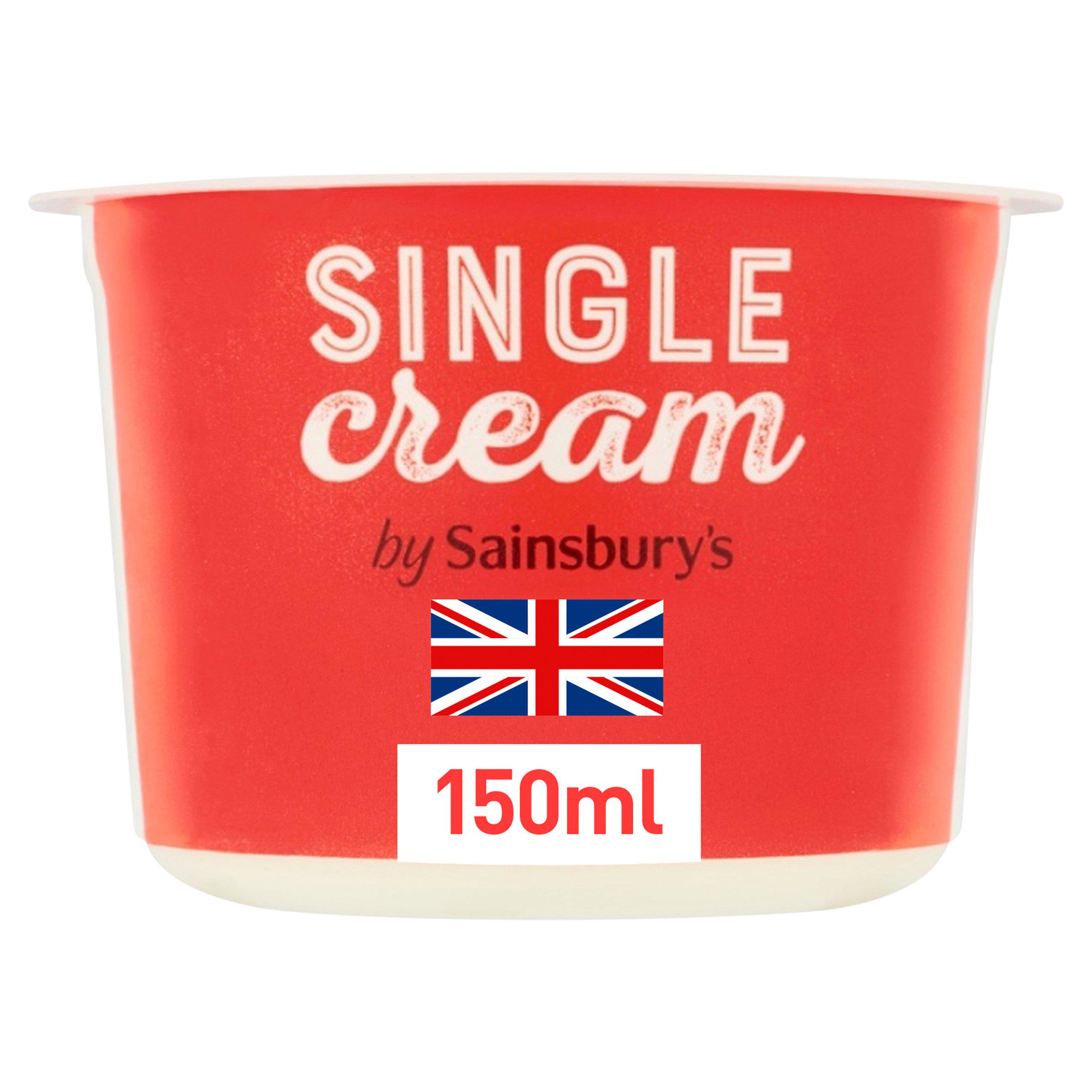 Sainsbury's British Single Cream 150ml