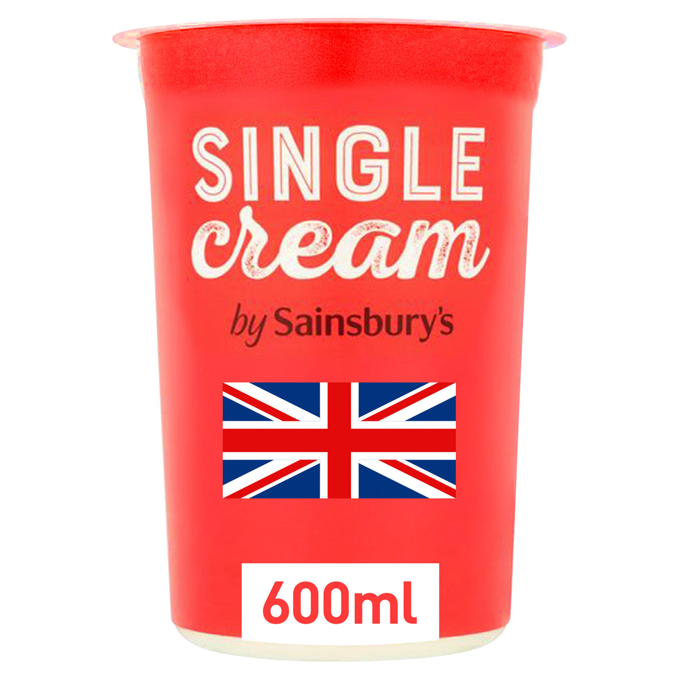 Sainsbury's British Single Fresh Cream 600ml