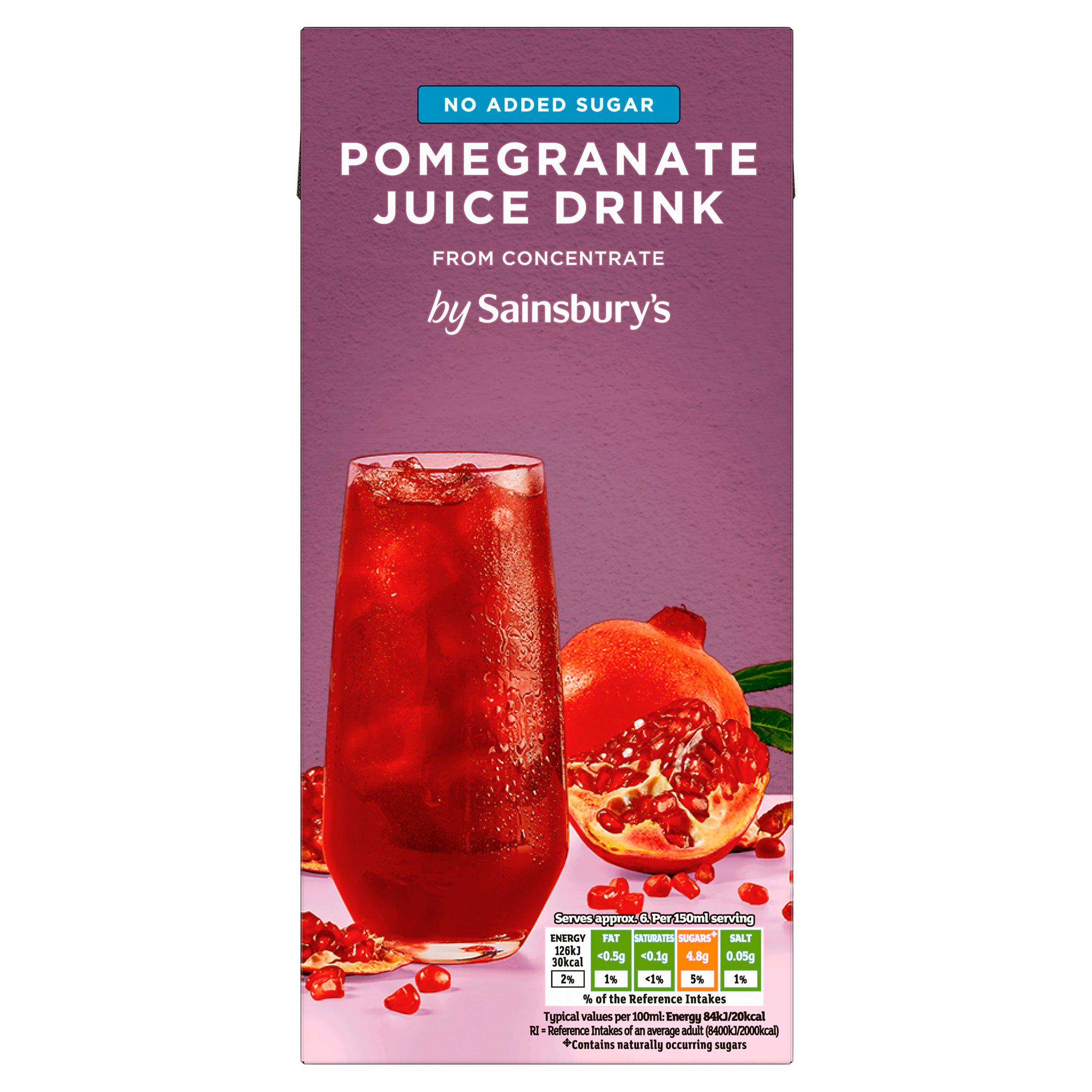 Sainsbury's Pomegranate Juice Drink, No Added Sugar 1L