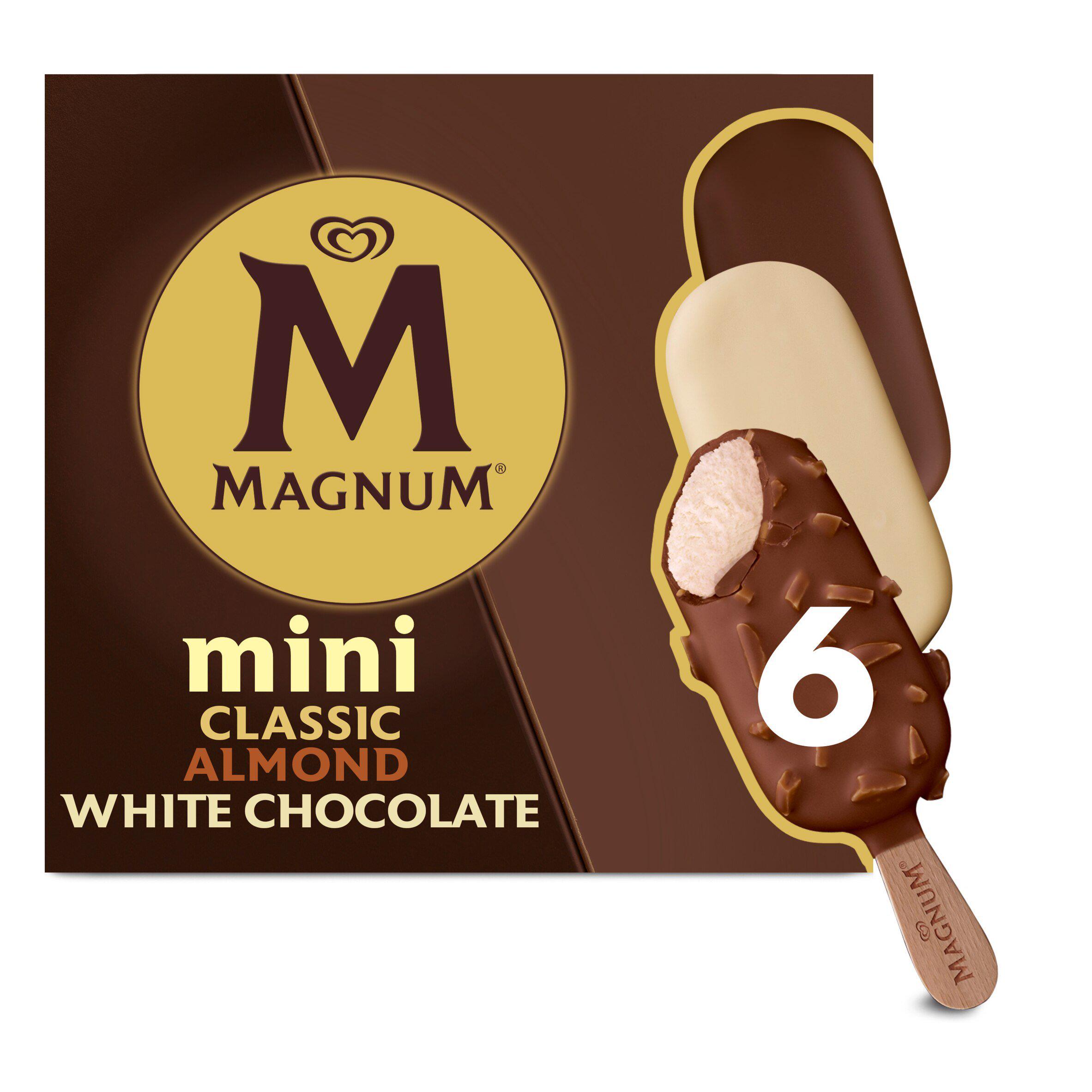 6 Mini Classic Almond & White Ice Creams