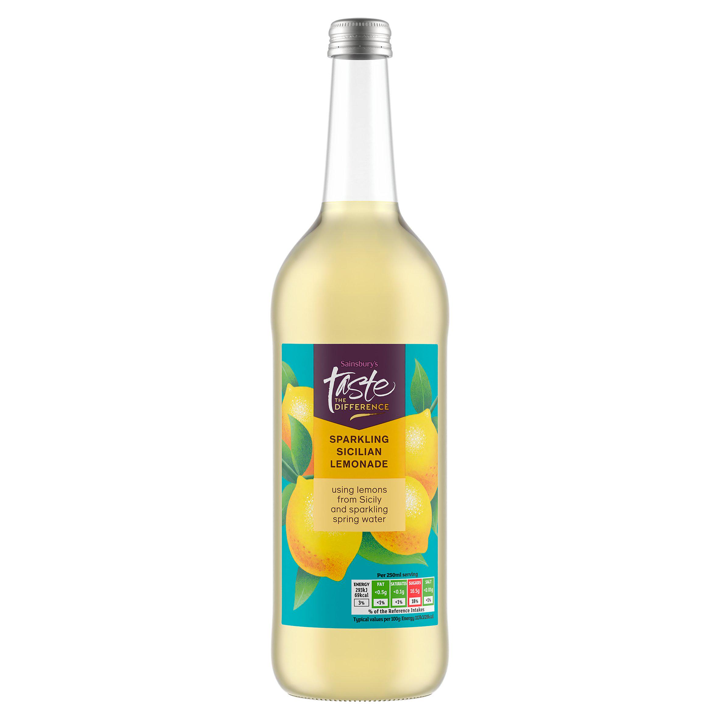 Sainsbury's Sicilian Lemonade Sparkling, Taste the Difference 75cl